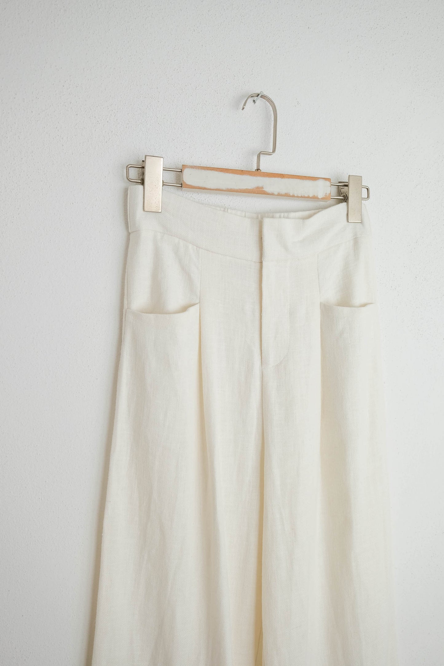 Wide Leg Ramie Trousers