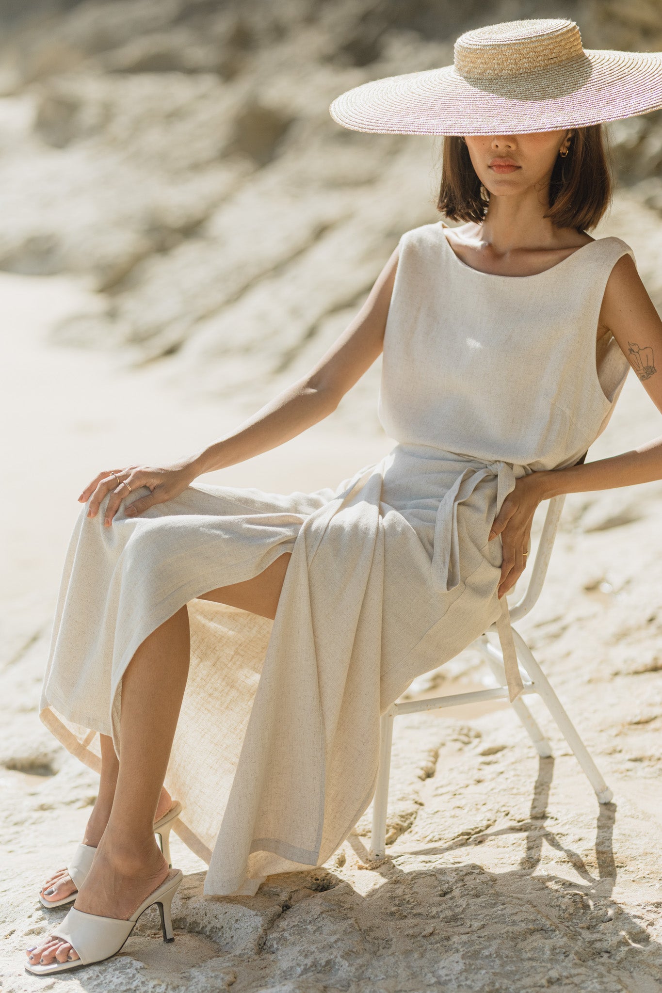 Linen Wrap Dress