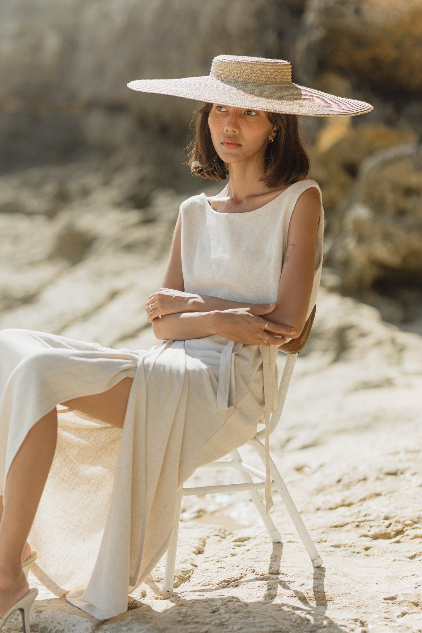 Linen Wrap Dress