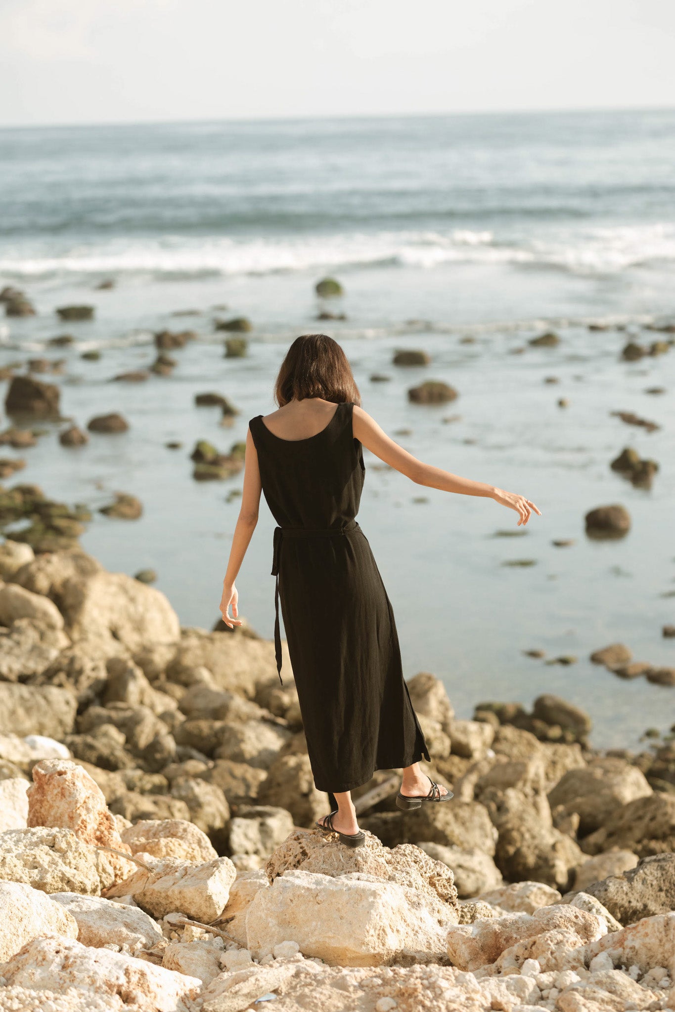 Linen Wrap Dress