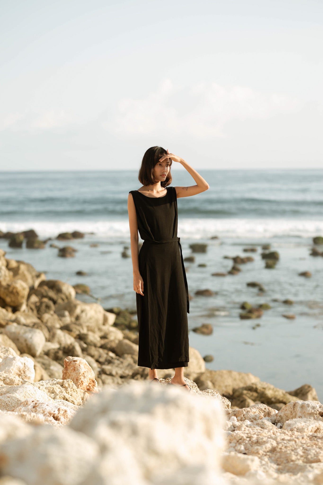 Linen Wrap Dress