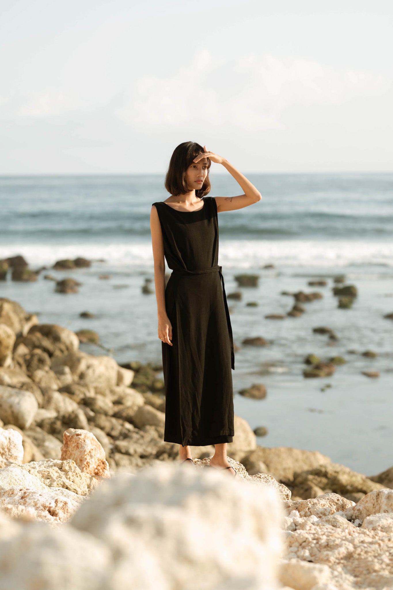 Linen Wrap Dress