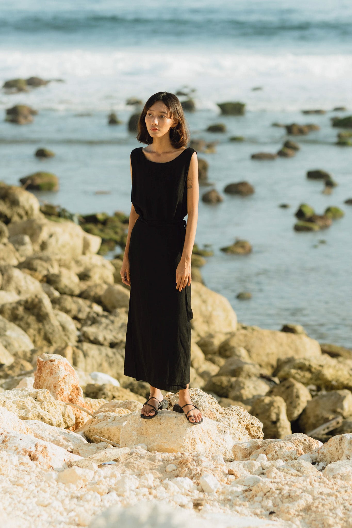 Linen Wrap Dress