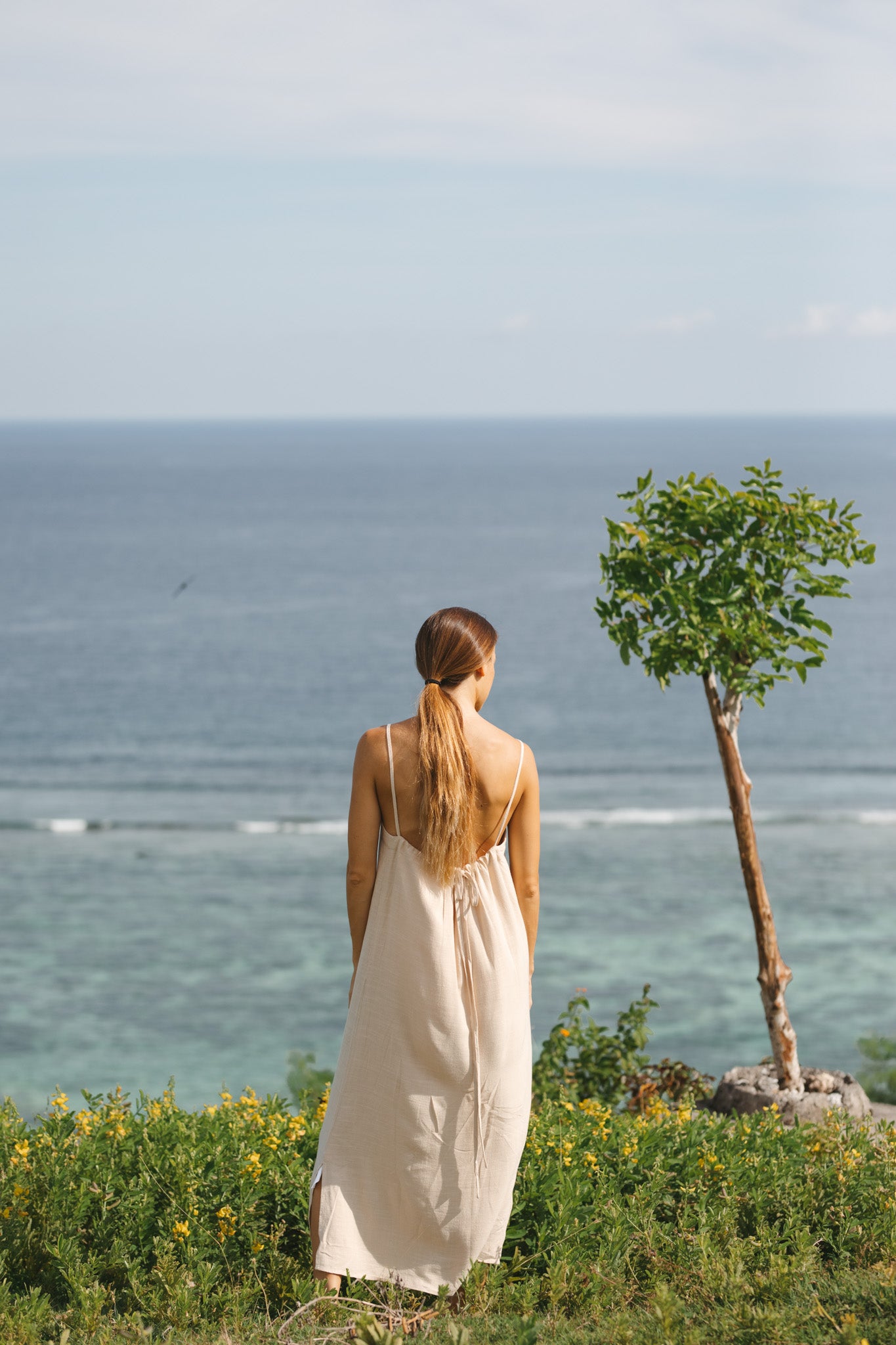 Low Back Drawstring Dress