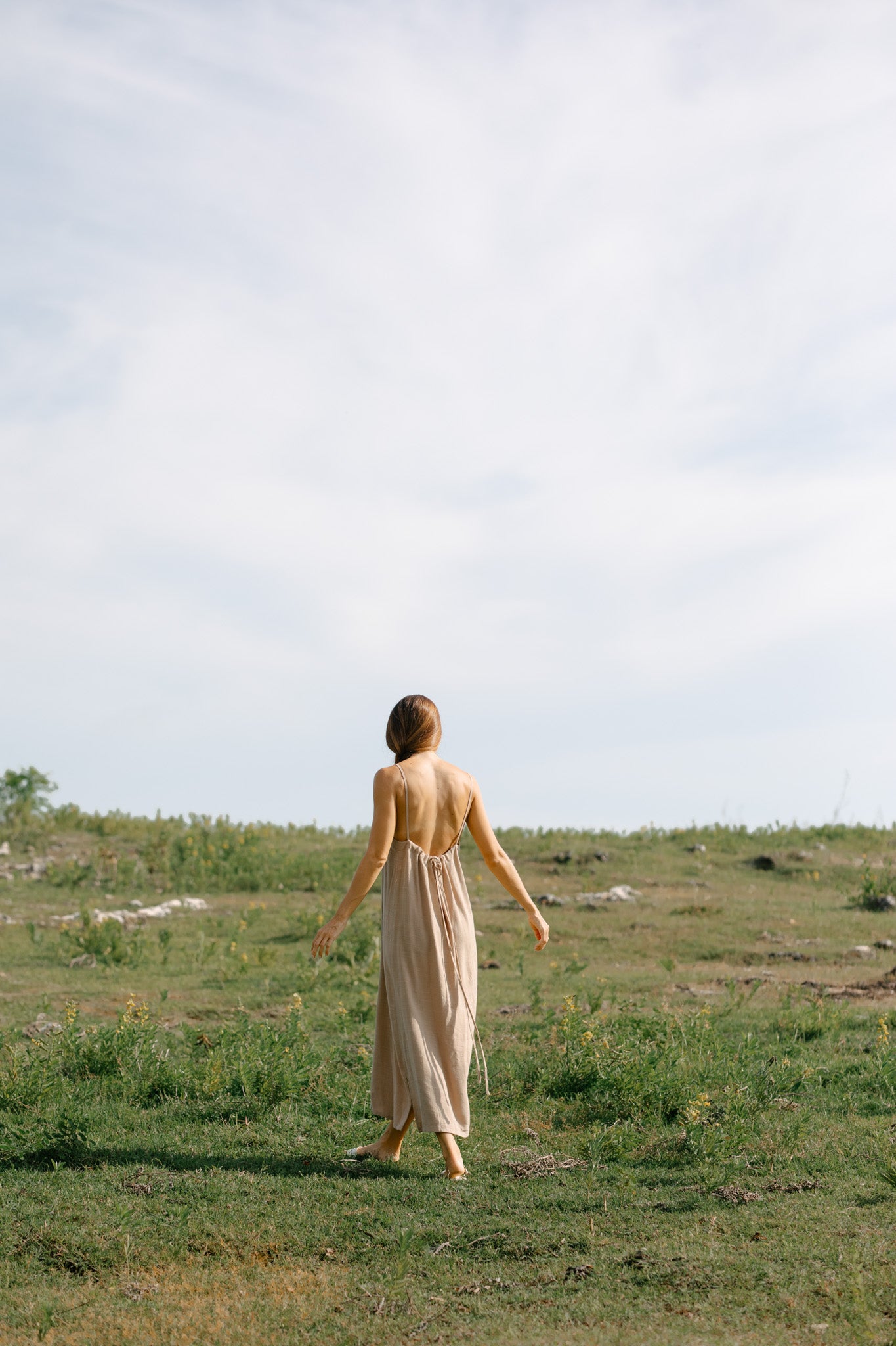 Low Back Drawstring Dress