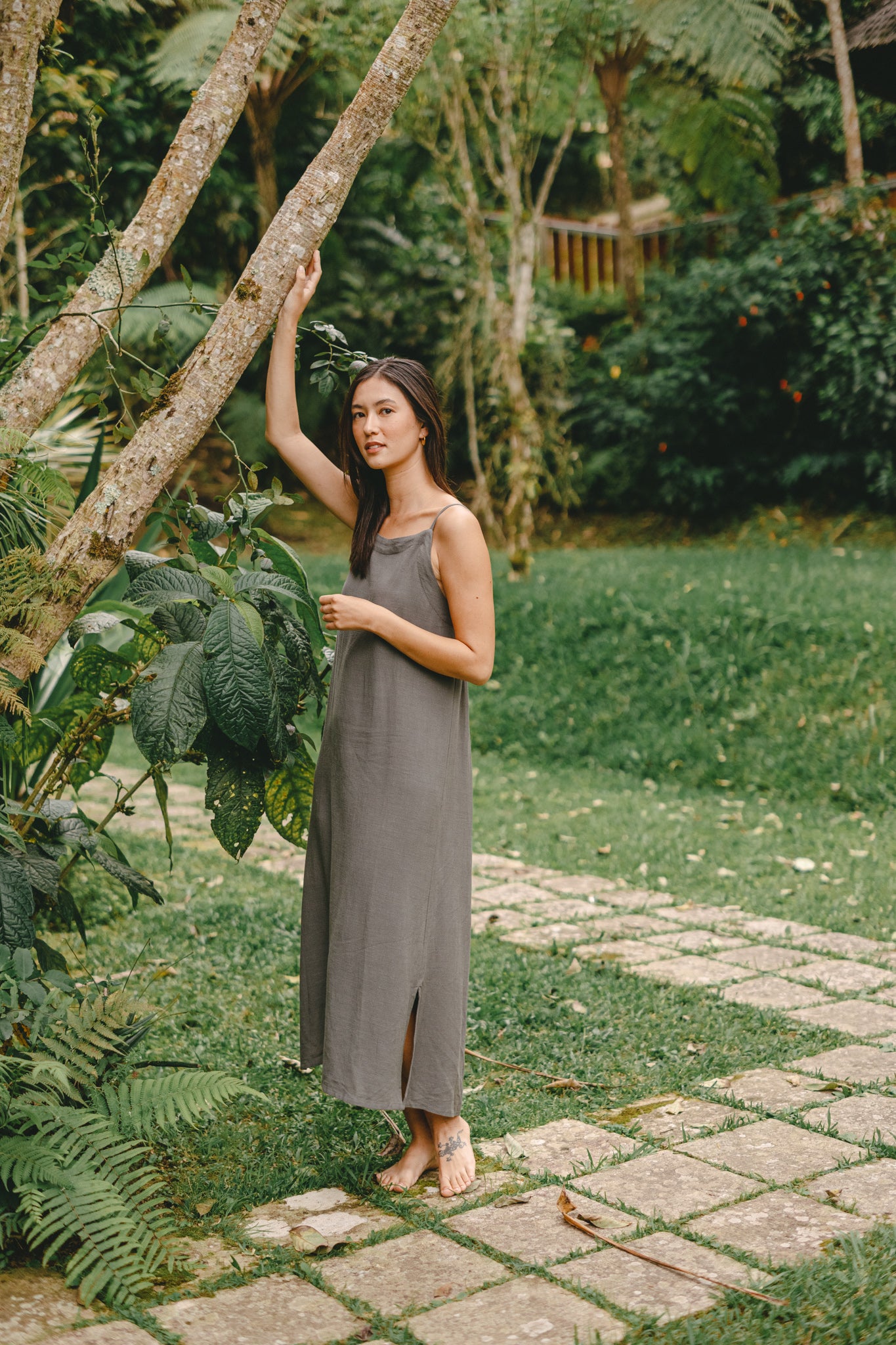 Low Back Drawstring Dress