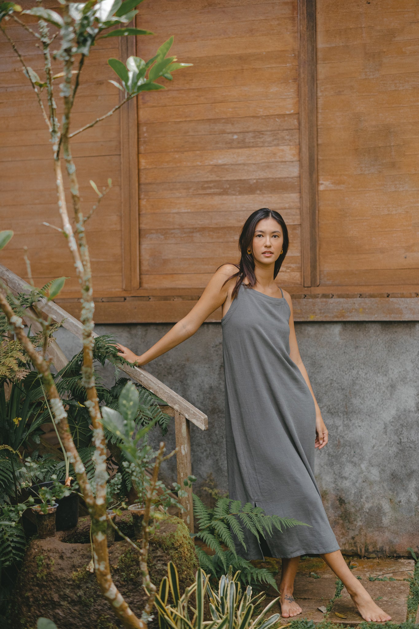 Low Back Drawstring Dress
