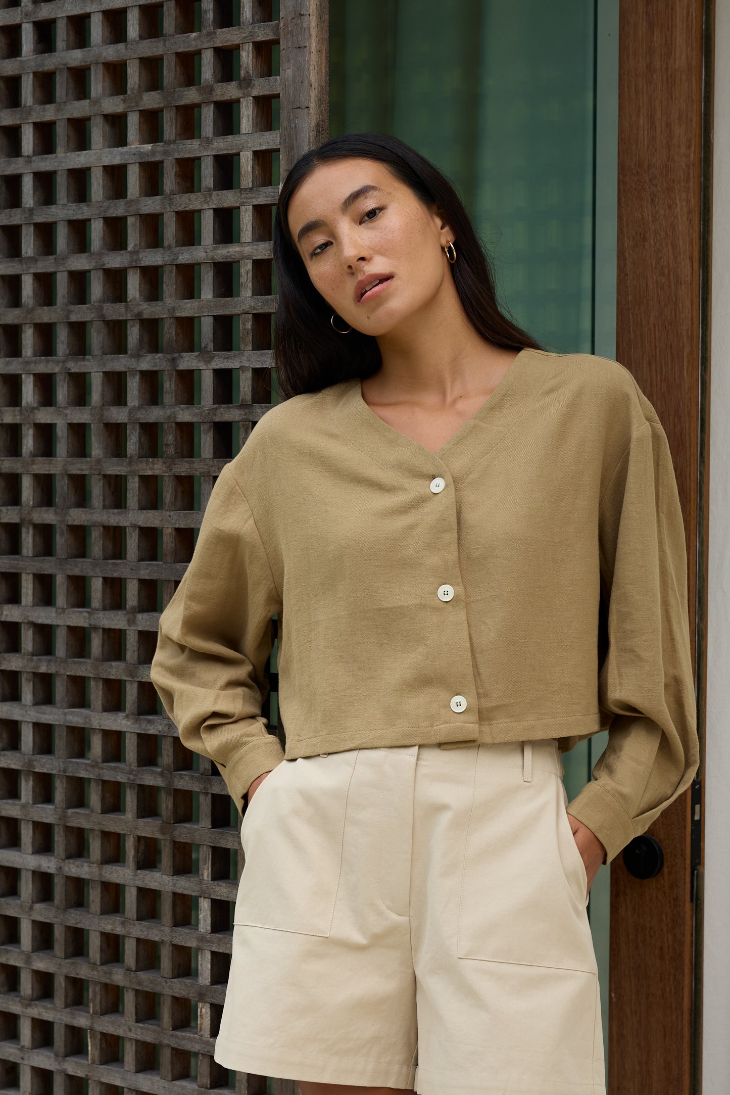 Gael Linen Long Sleeve Top