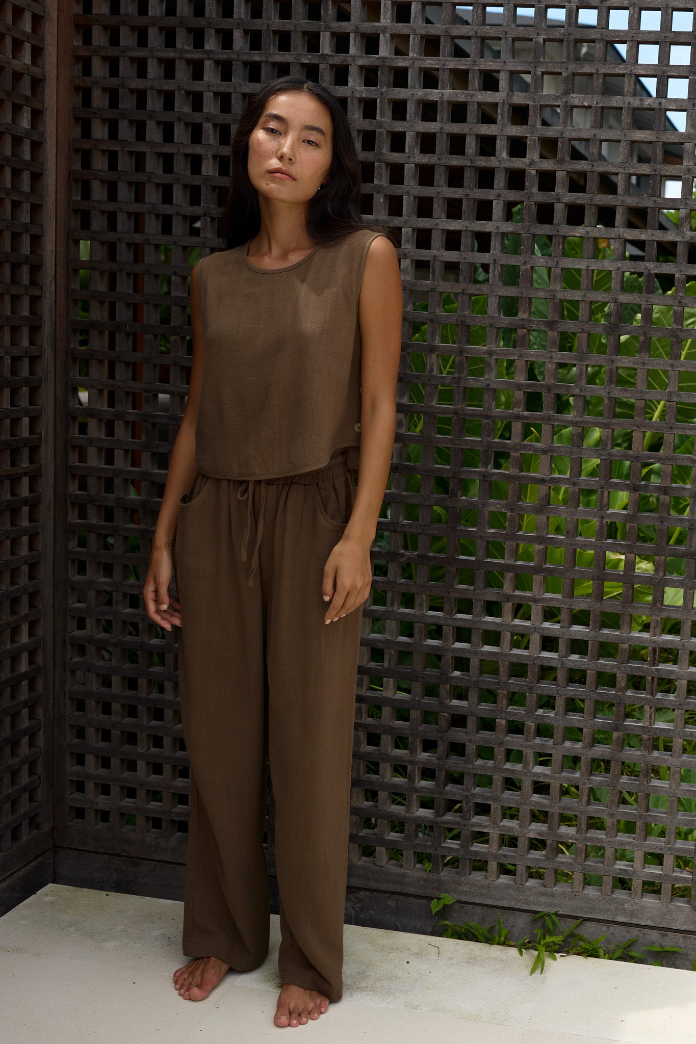 Maya Long Linen Trousers