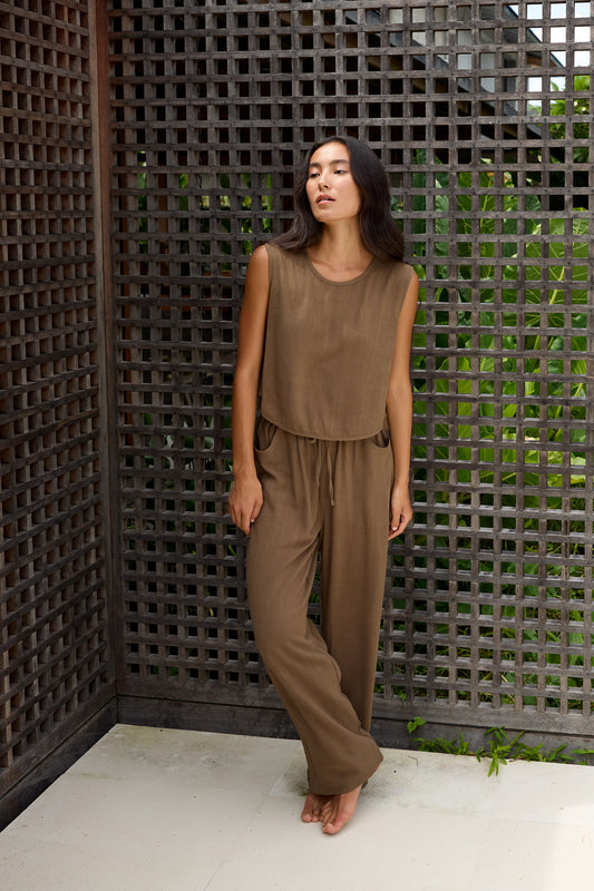 Maya Long Linen Trousers