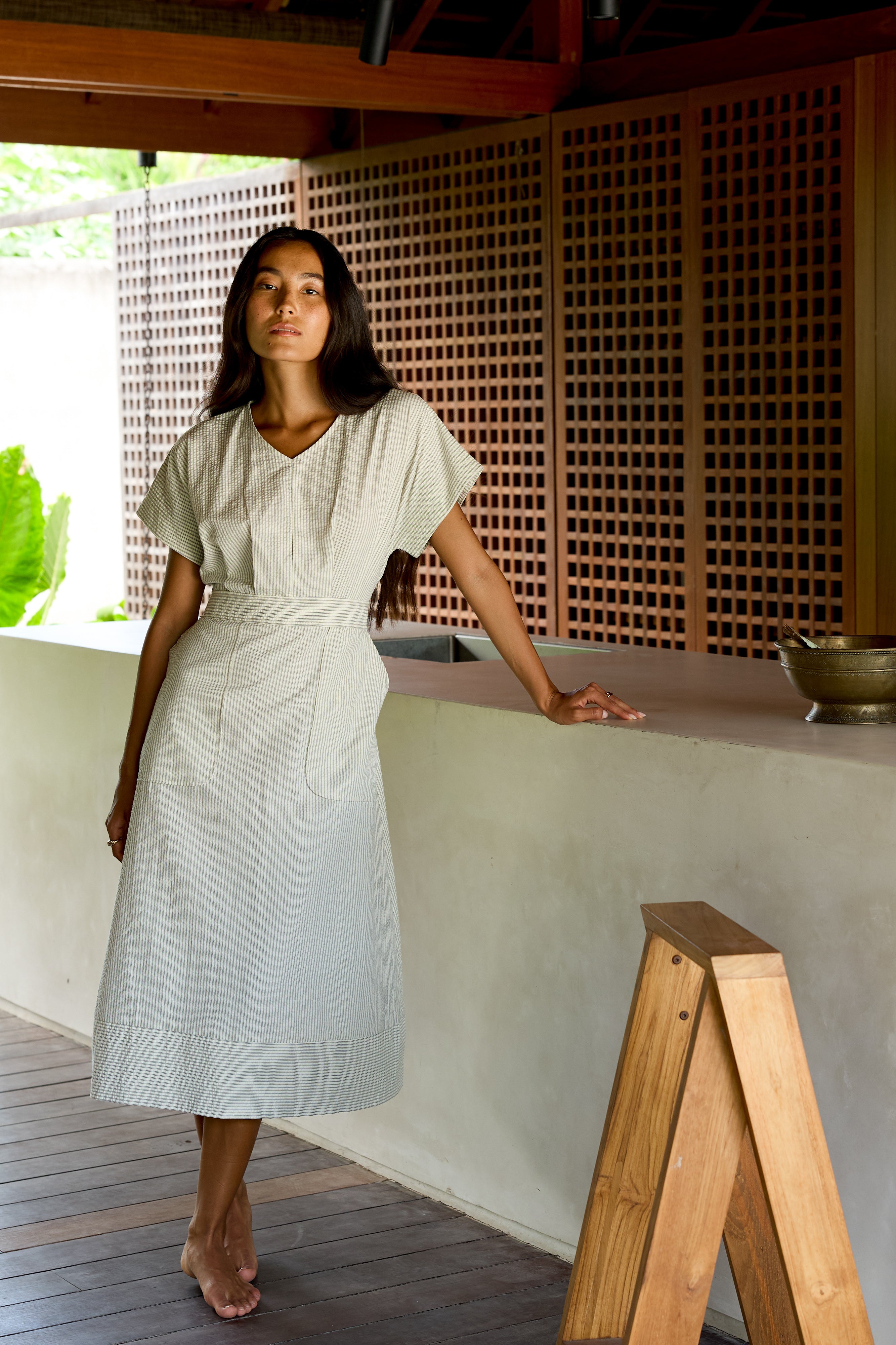 Nouvelle Stripe Cotton Dress