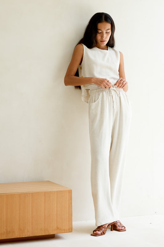 Maya Long Linen Trousers