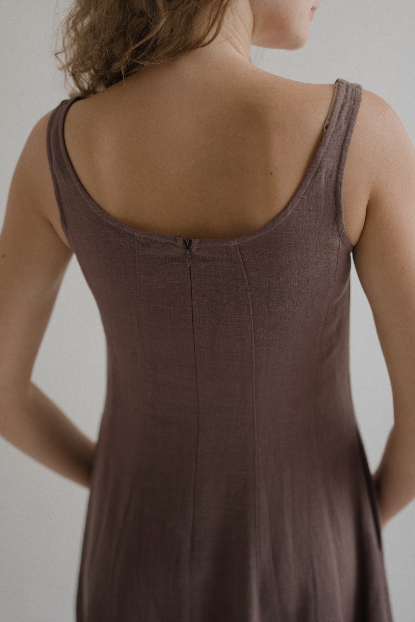 Panelled Linen Dress