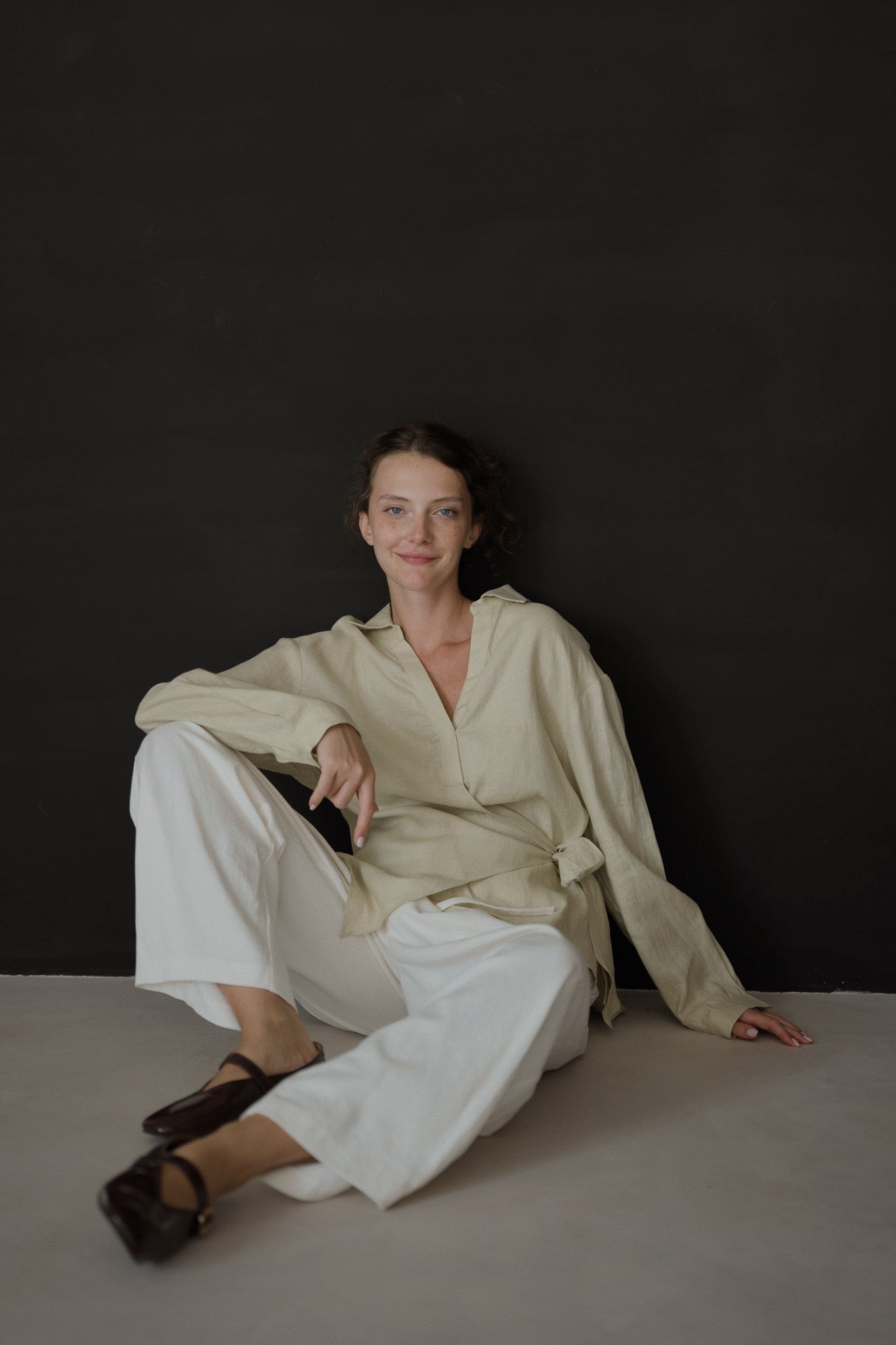 Tie Linen Shirt