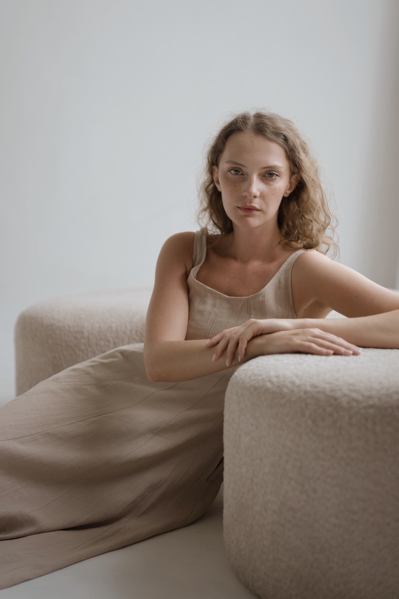 Panelled Linen Dress