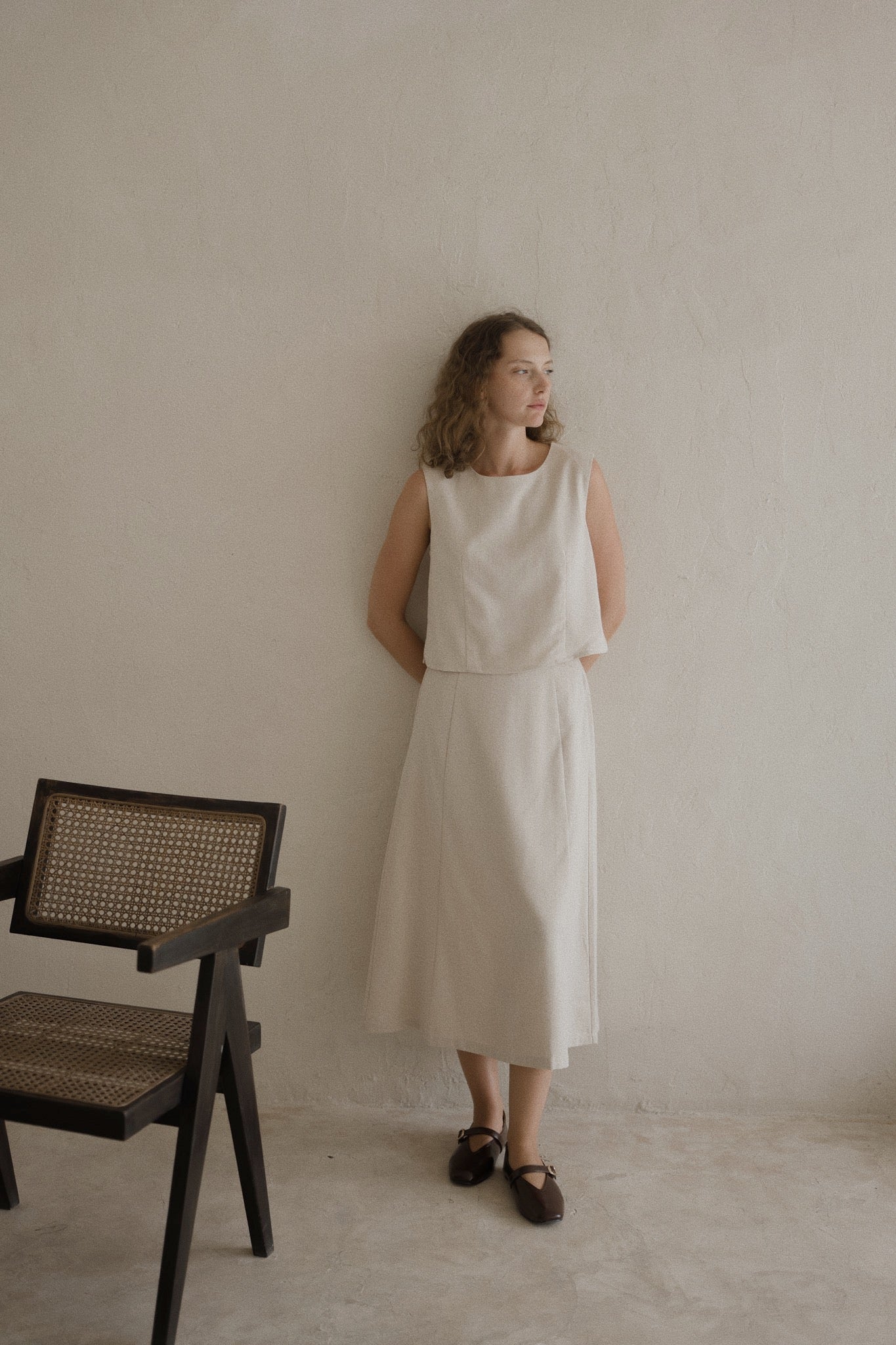 Linen Boxy Crop Top