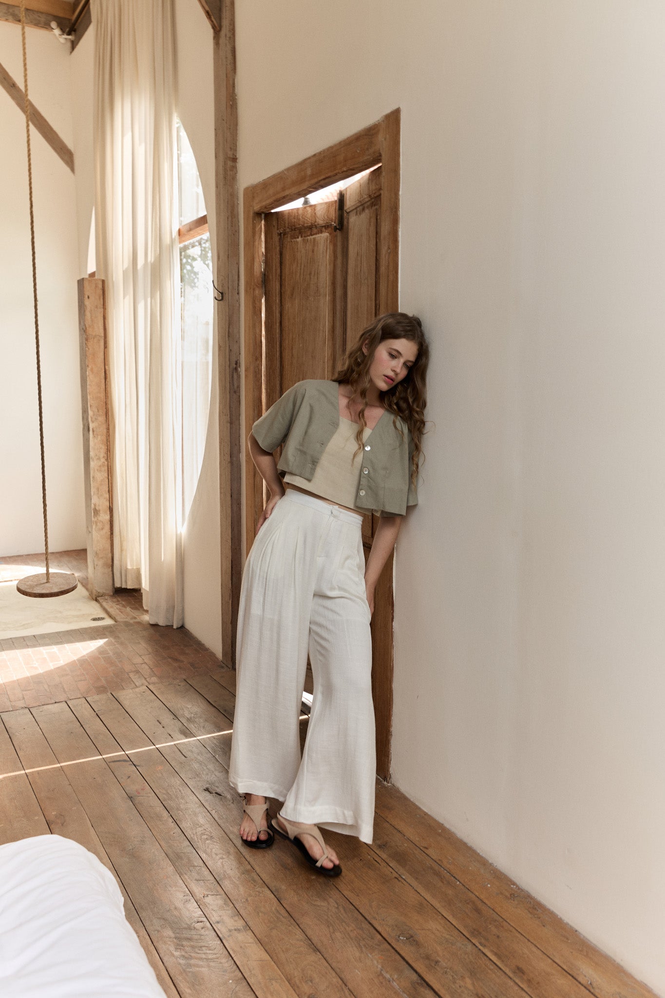 Crop Linen Jacket