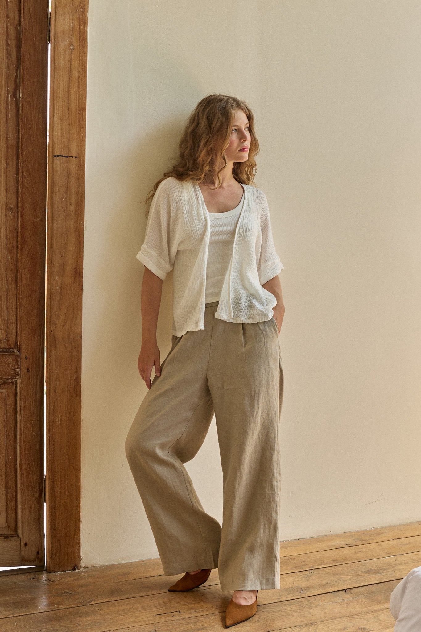 Amber Long Linen Trousers