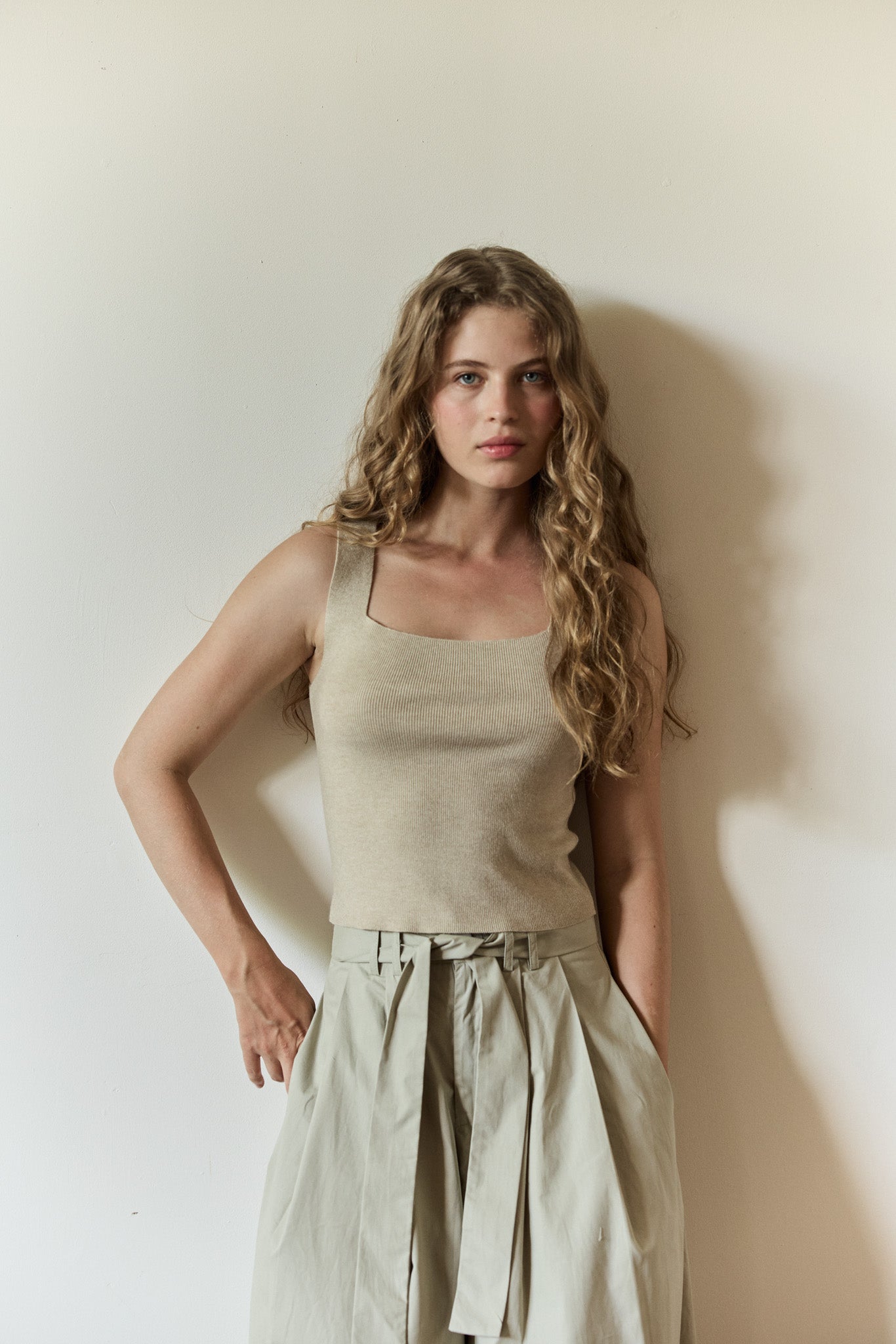 Belted Tailored Trousers