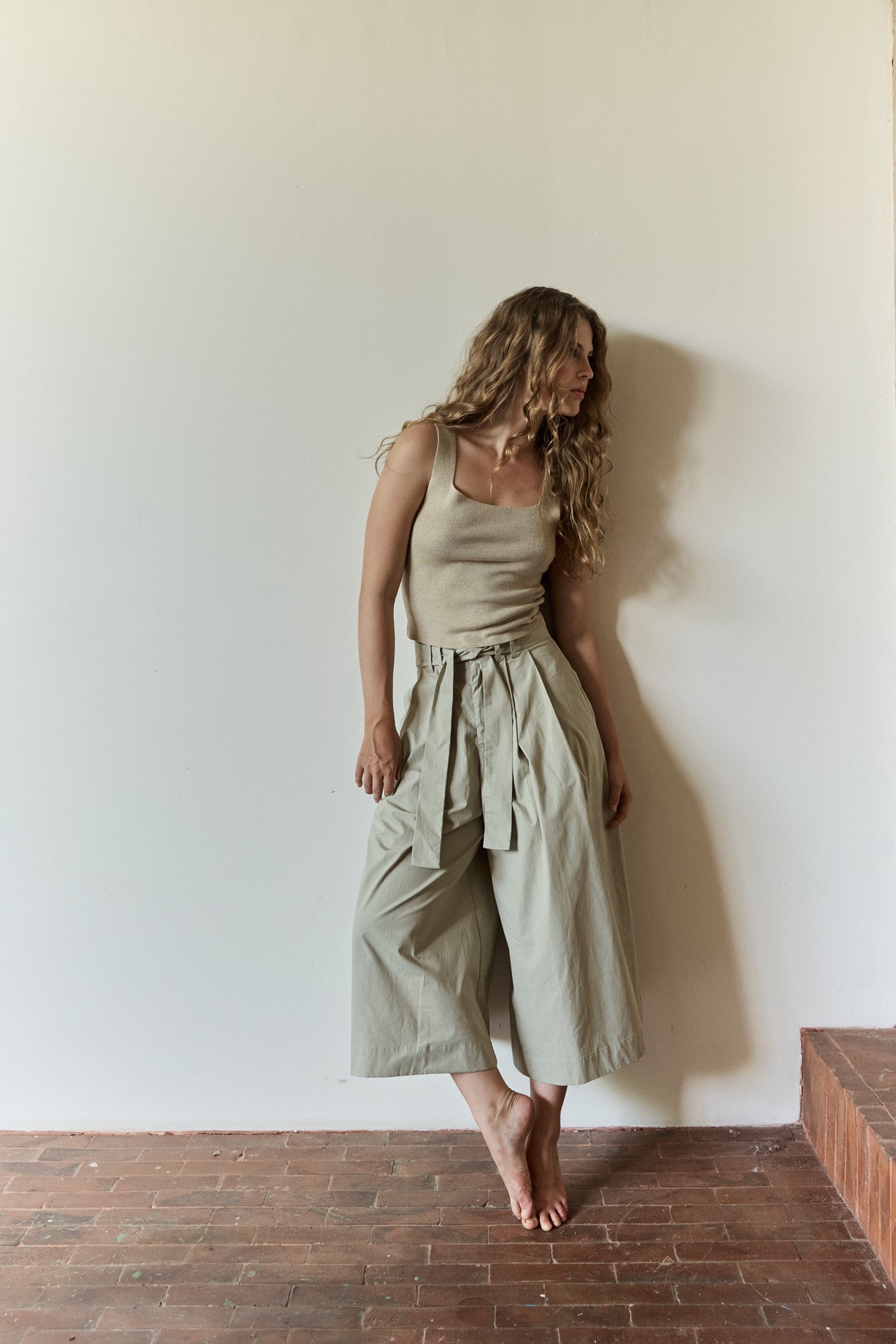 Belted Tailored Trousers