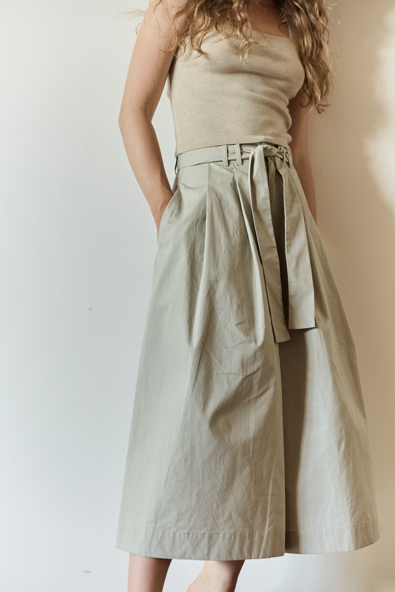 Belted Tailored Trousers