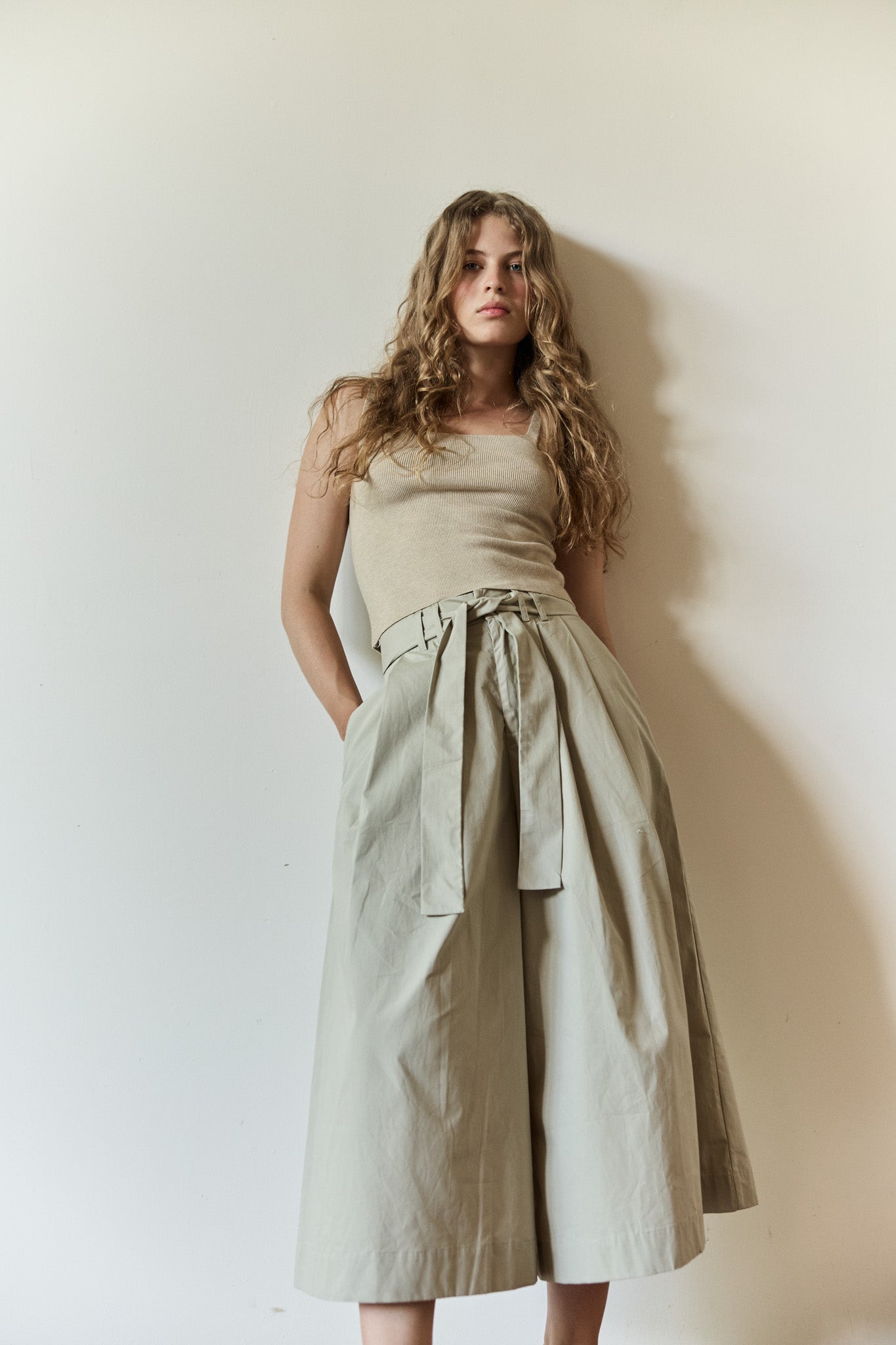 Belted Tailored Trousers