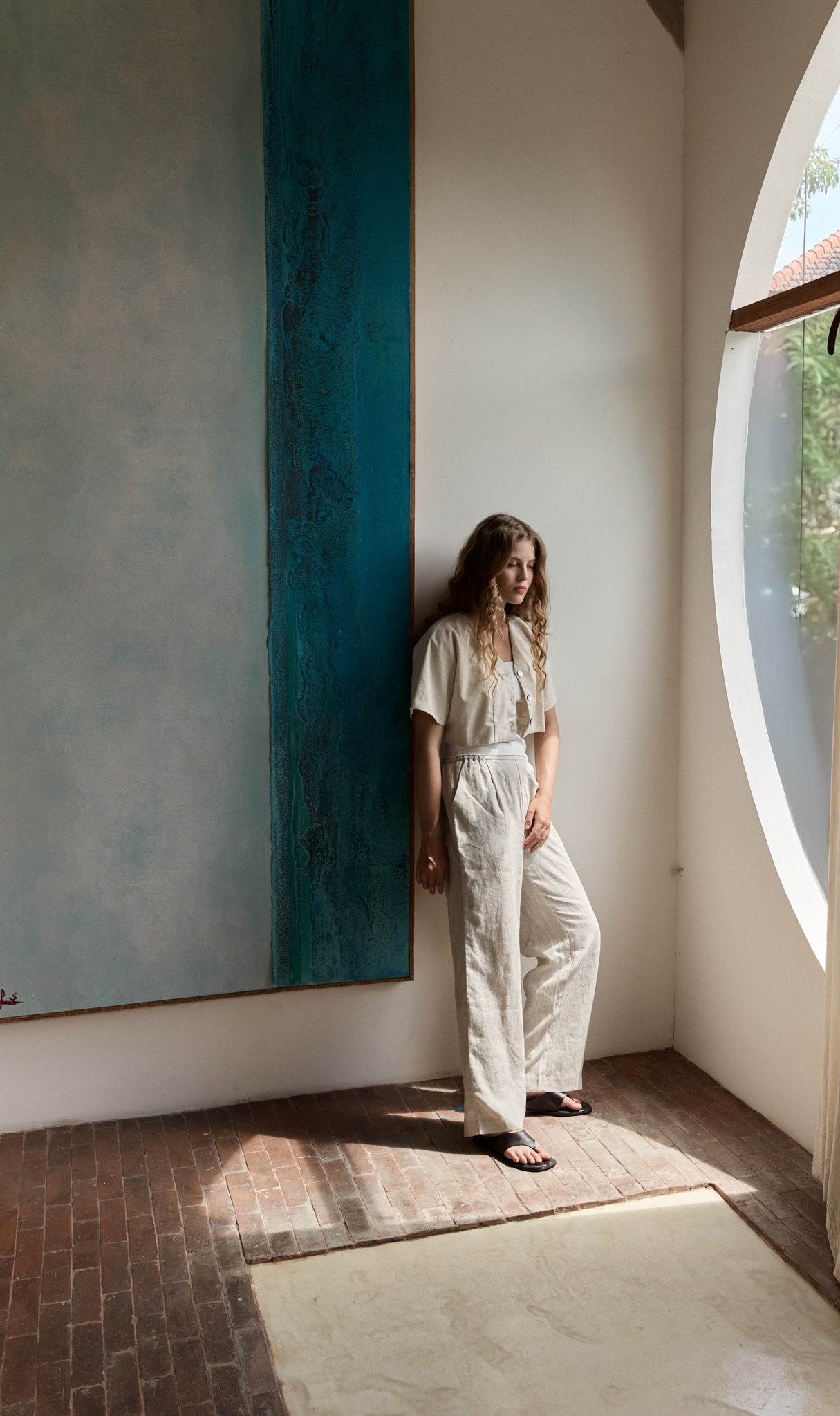 Amber Long Linen Trousers