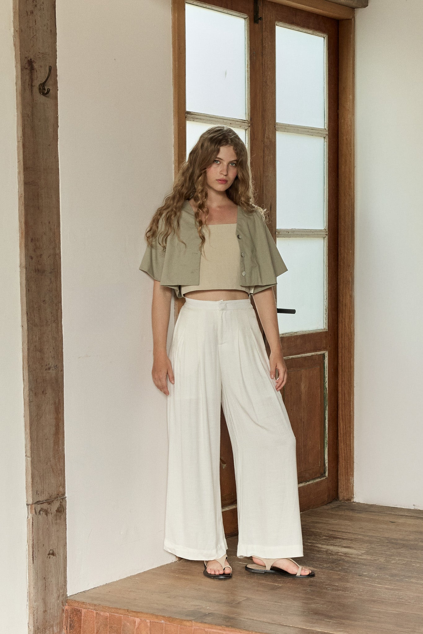 Crop Linen Jacket