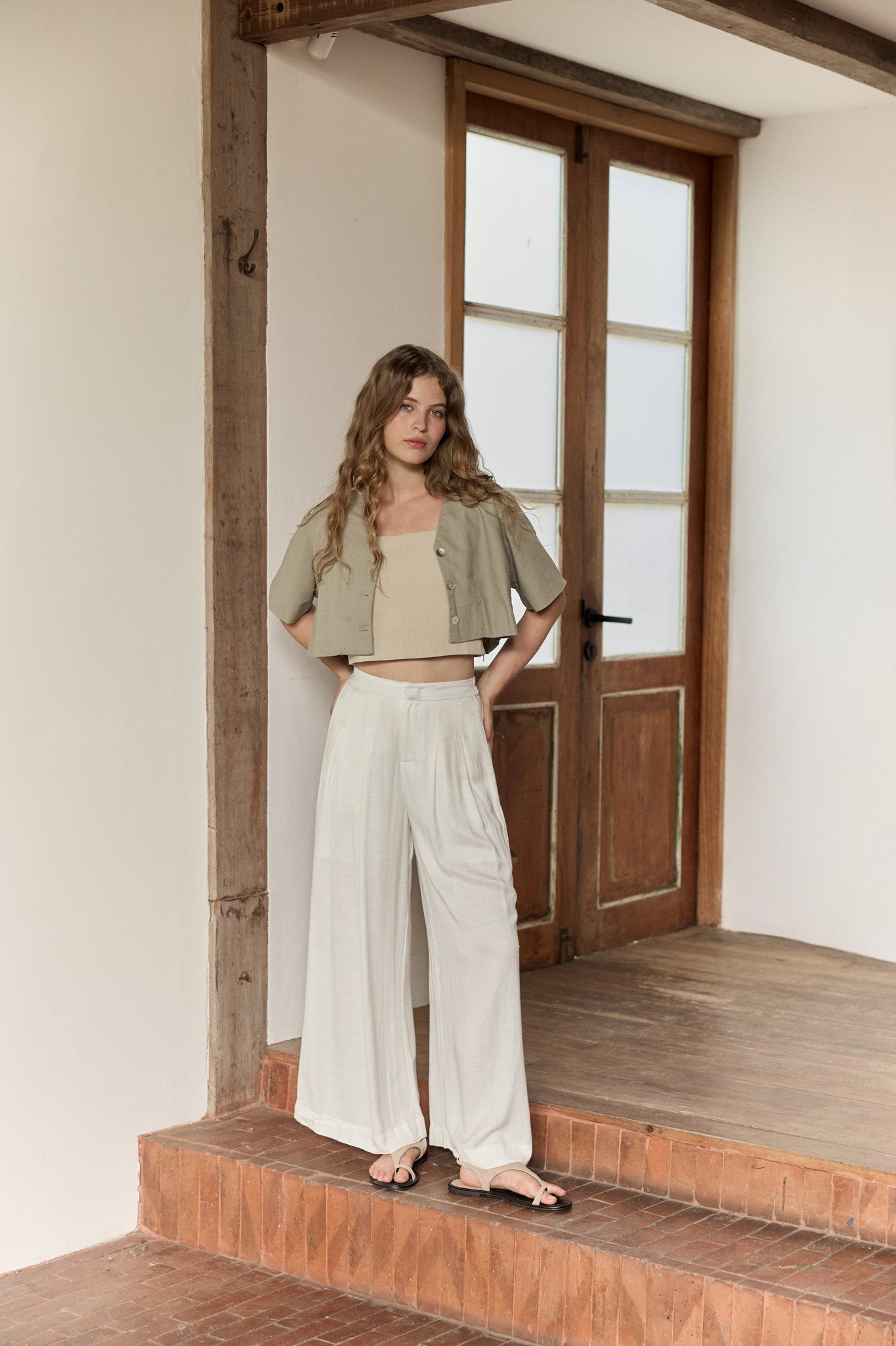 Crop Linen Jacket