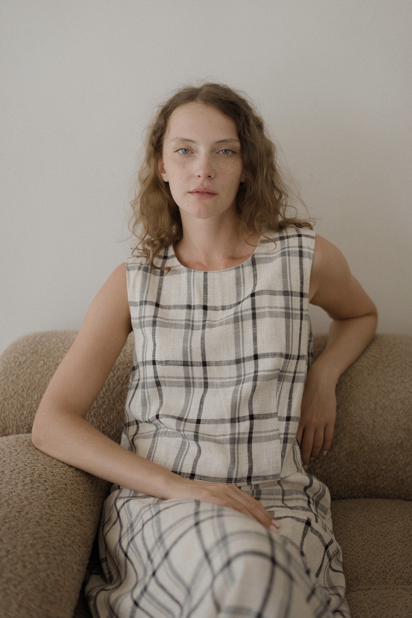Linen Boxy Crop Top