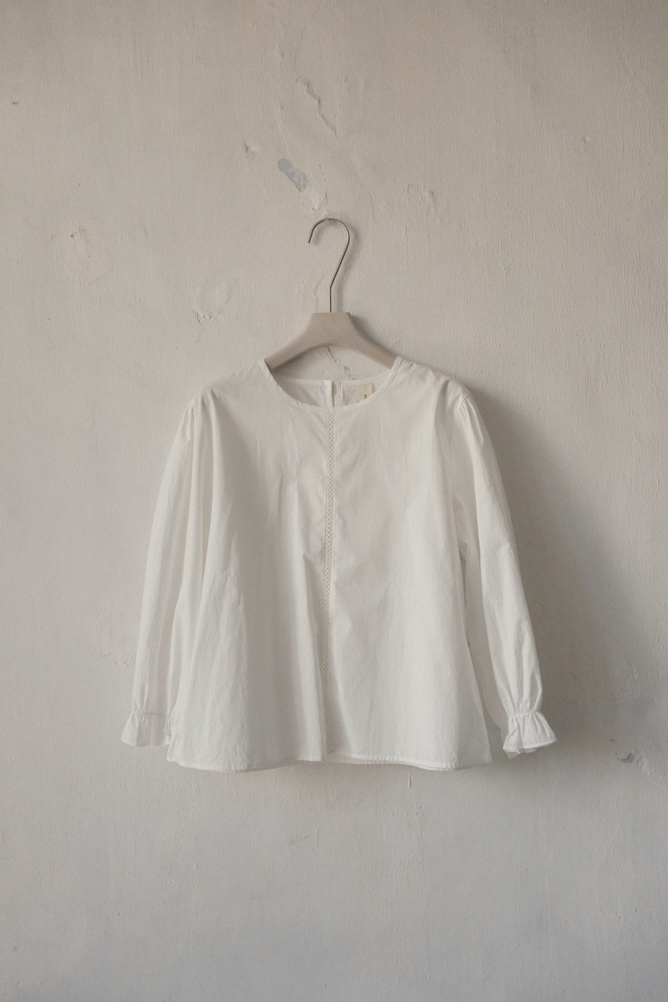 Lace Trim Long Sleeve Blouse