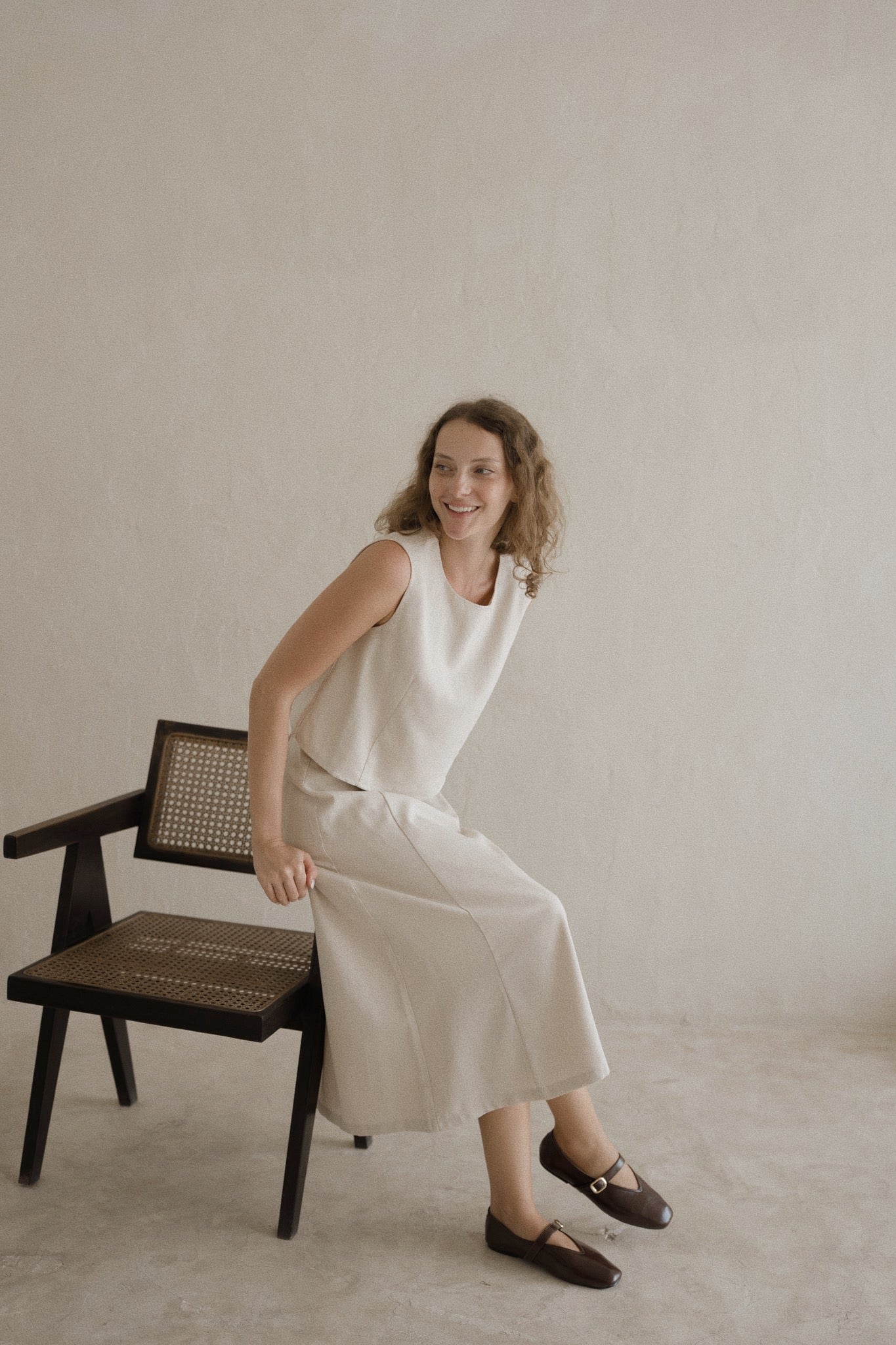 Linen Boxy Crop Top