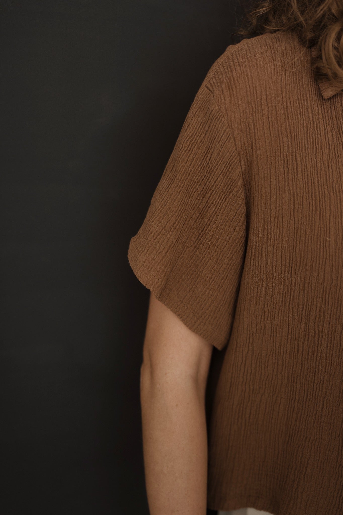 Crinkled Linen Top
