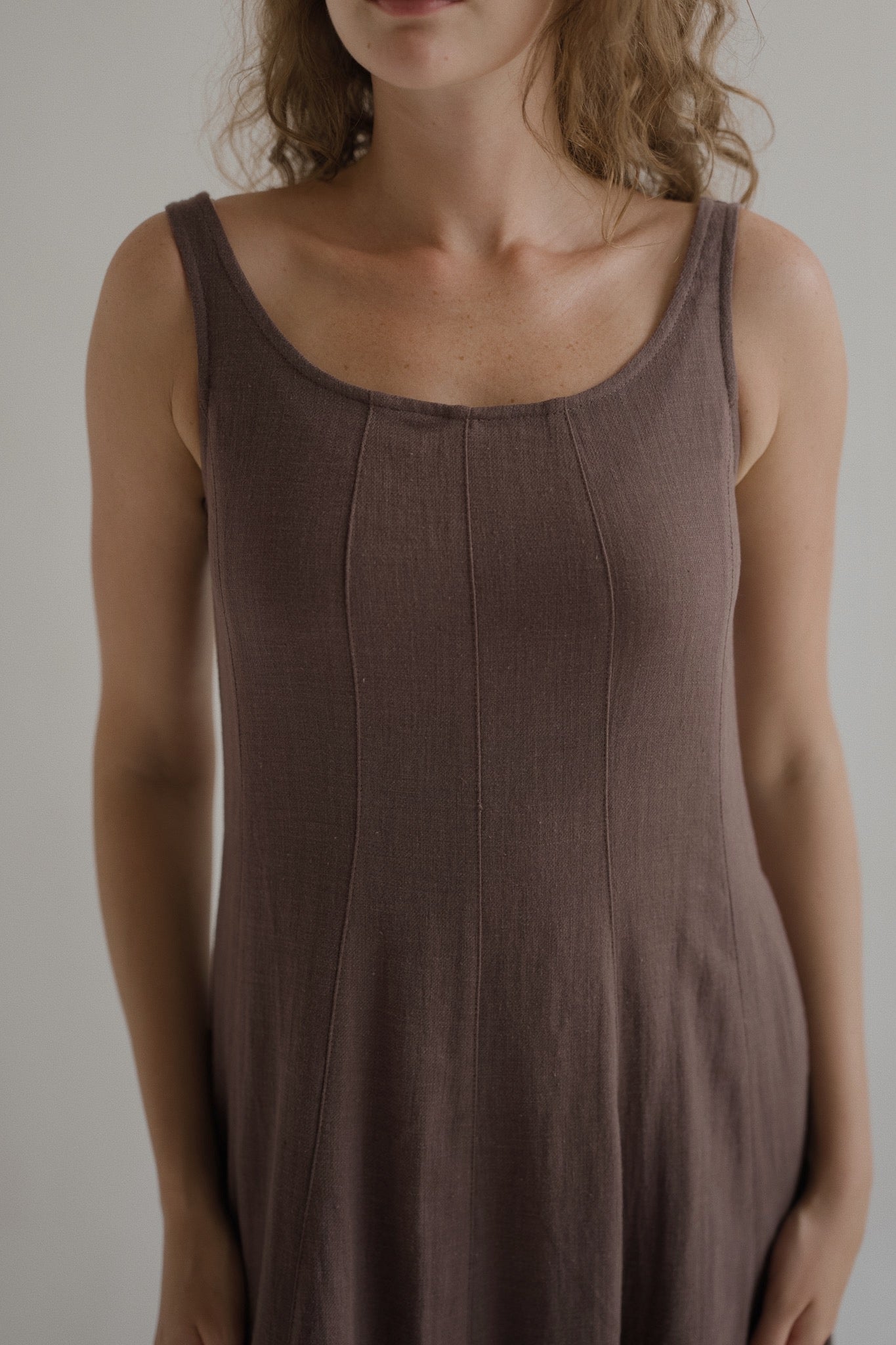 Panelled Linen Dress