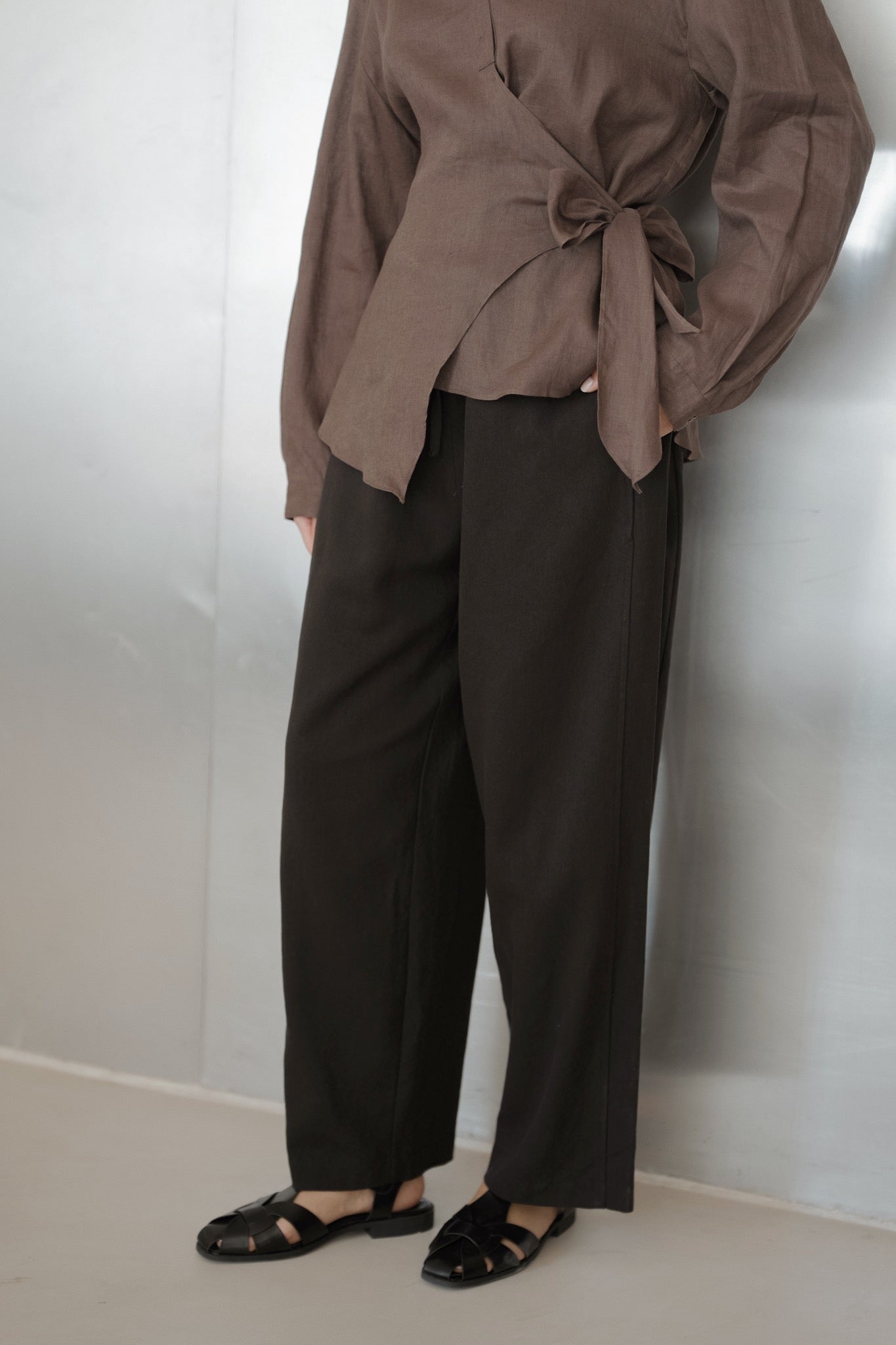 Tie Linen Shirt