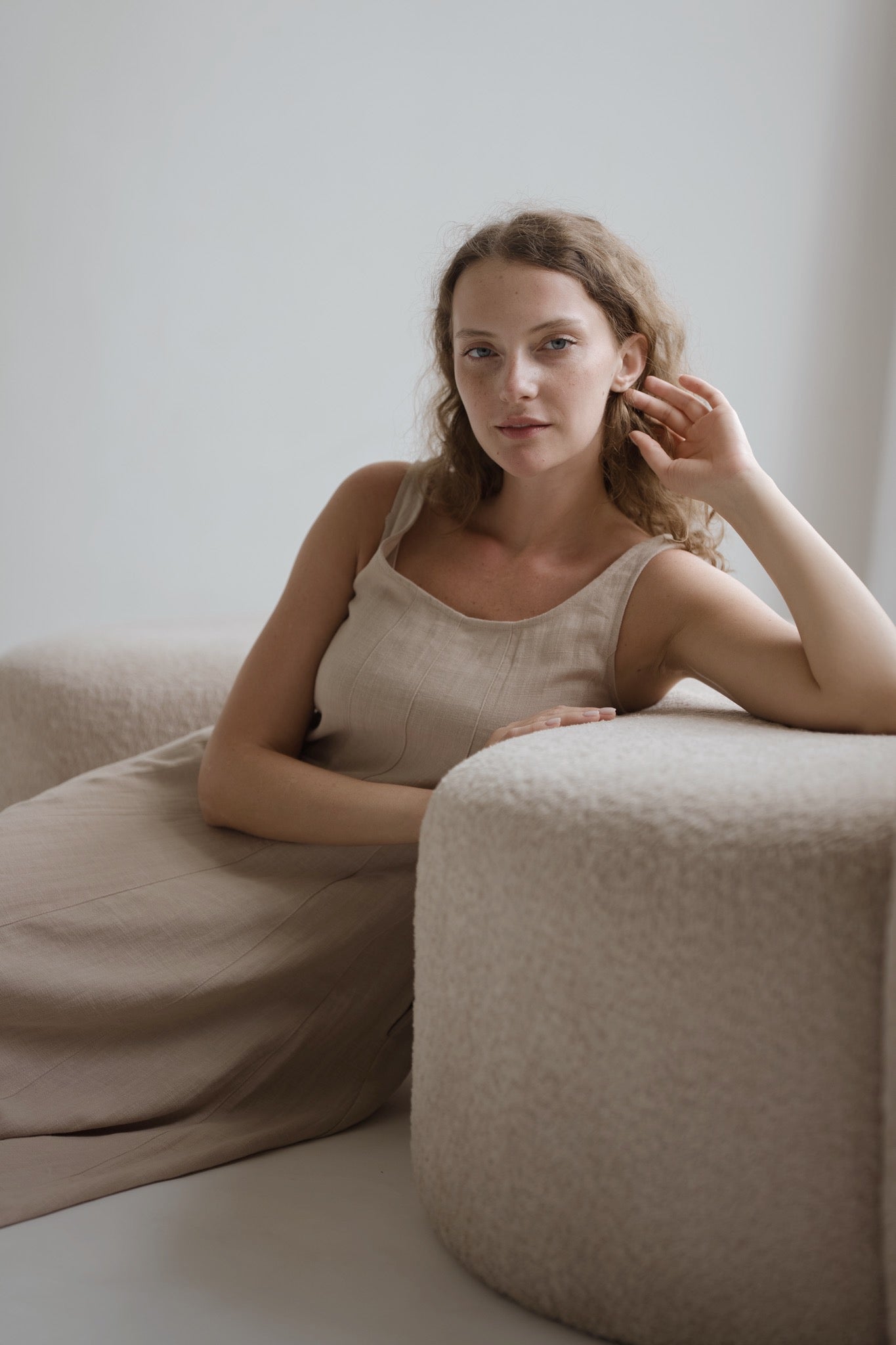 Panelled Linen Dress