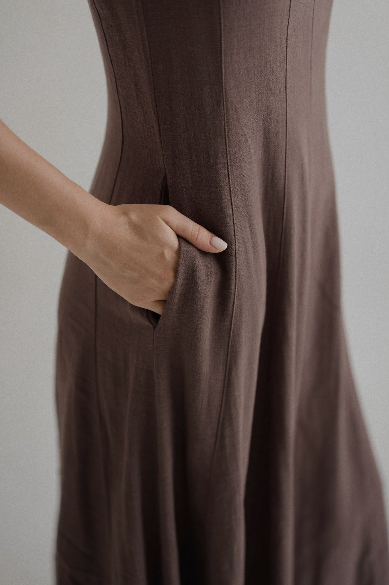 Panelled Linen Dress