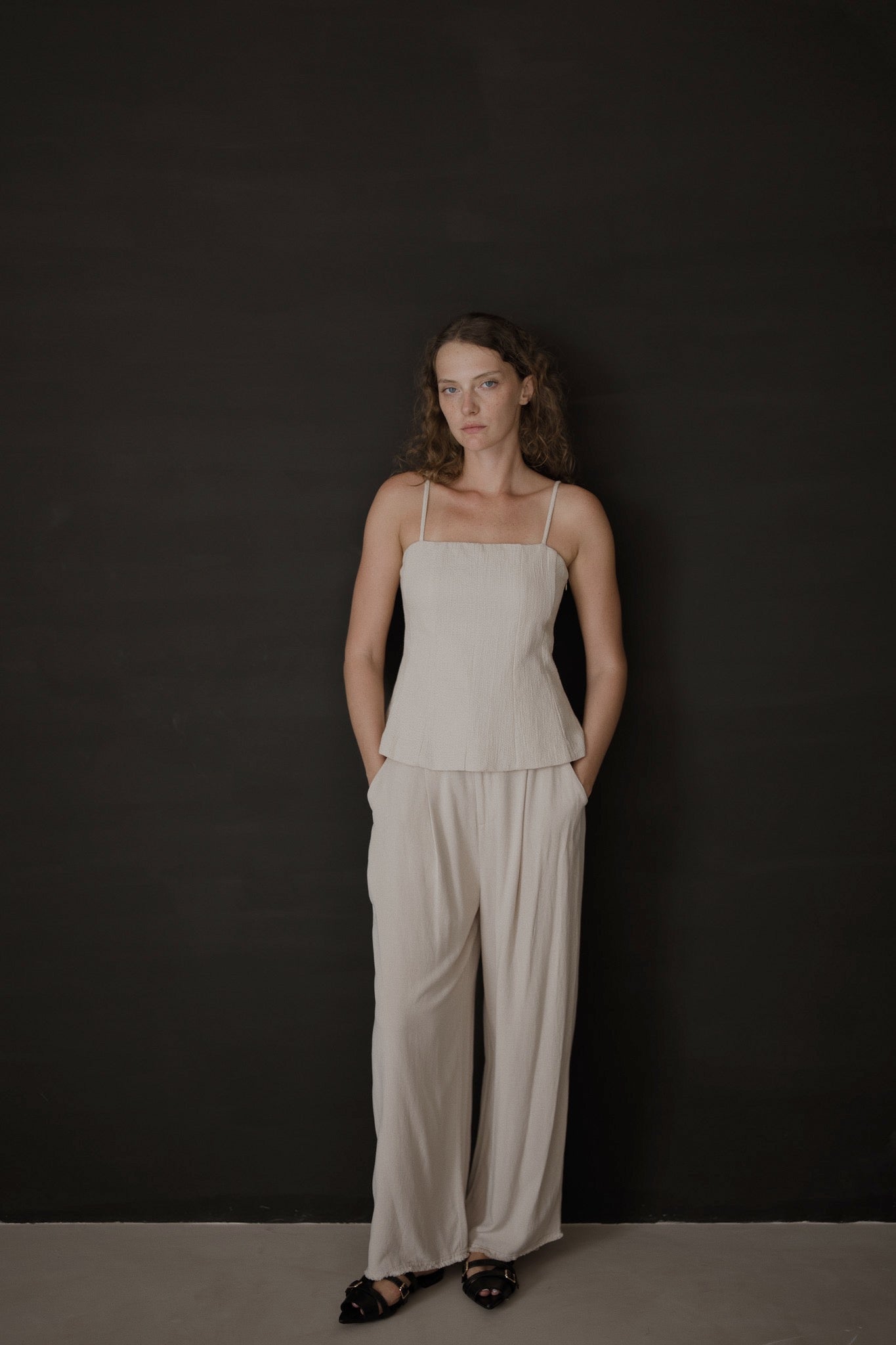 Textured Strap Top