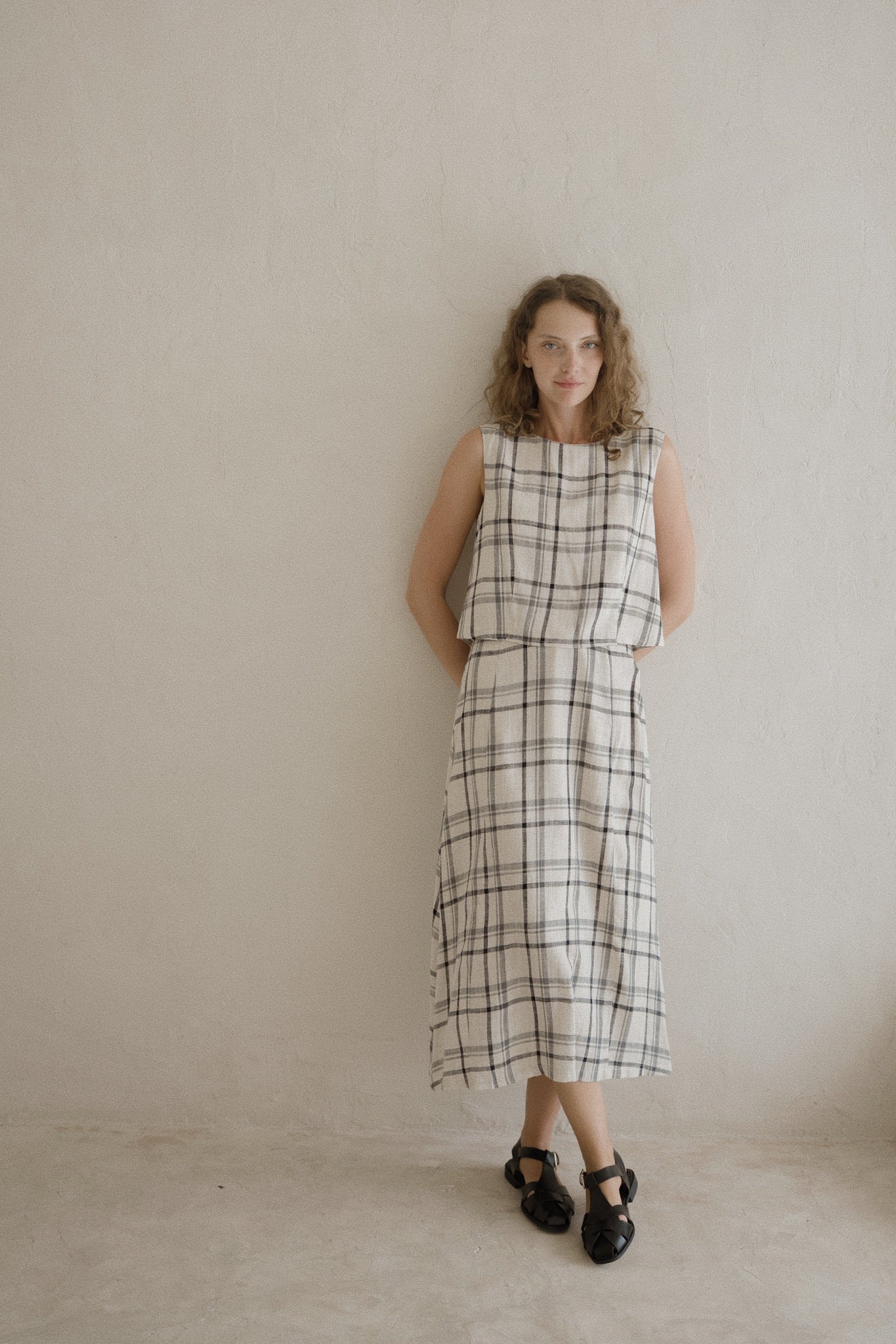Linen Boxy Crop Top