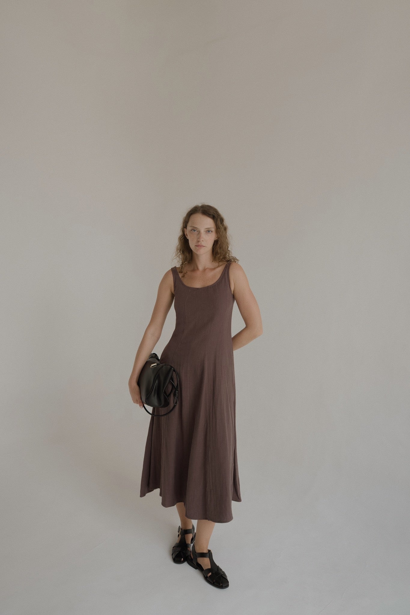 Panelled Linen Dress