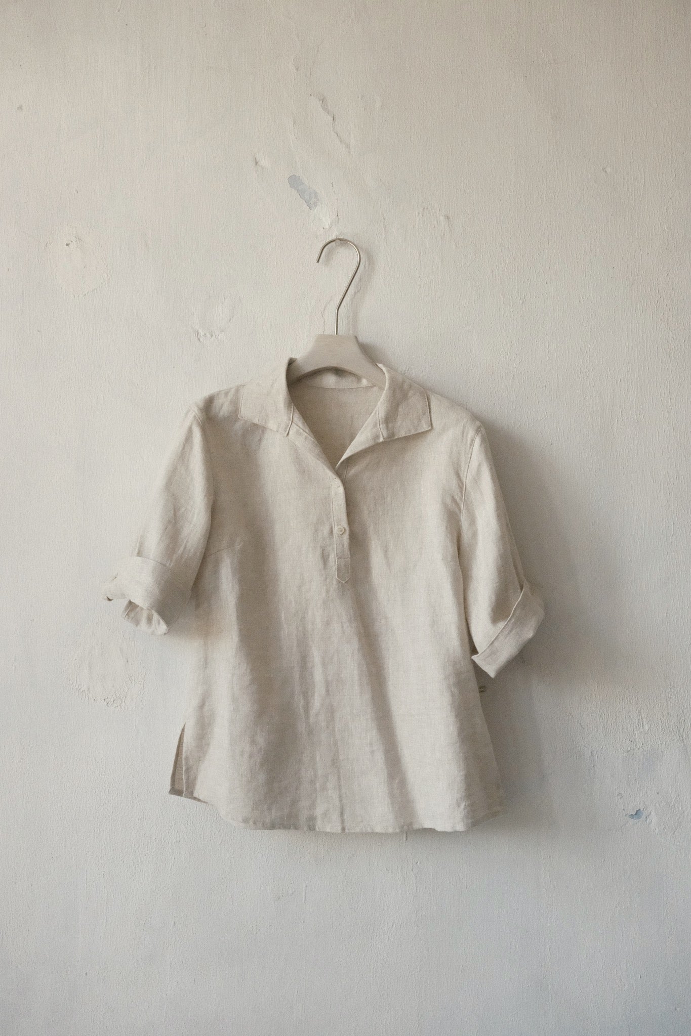 Linen Blouse with Collar