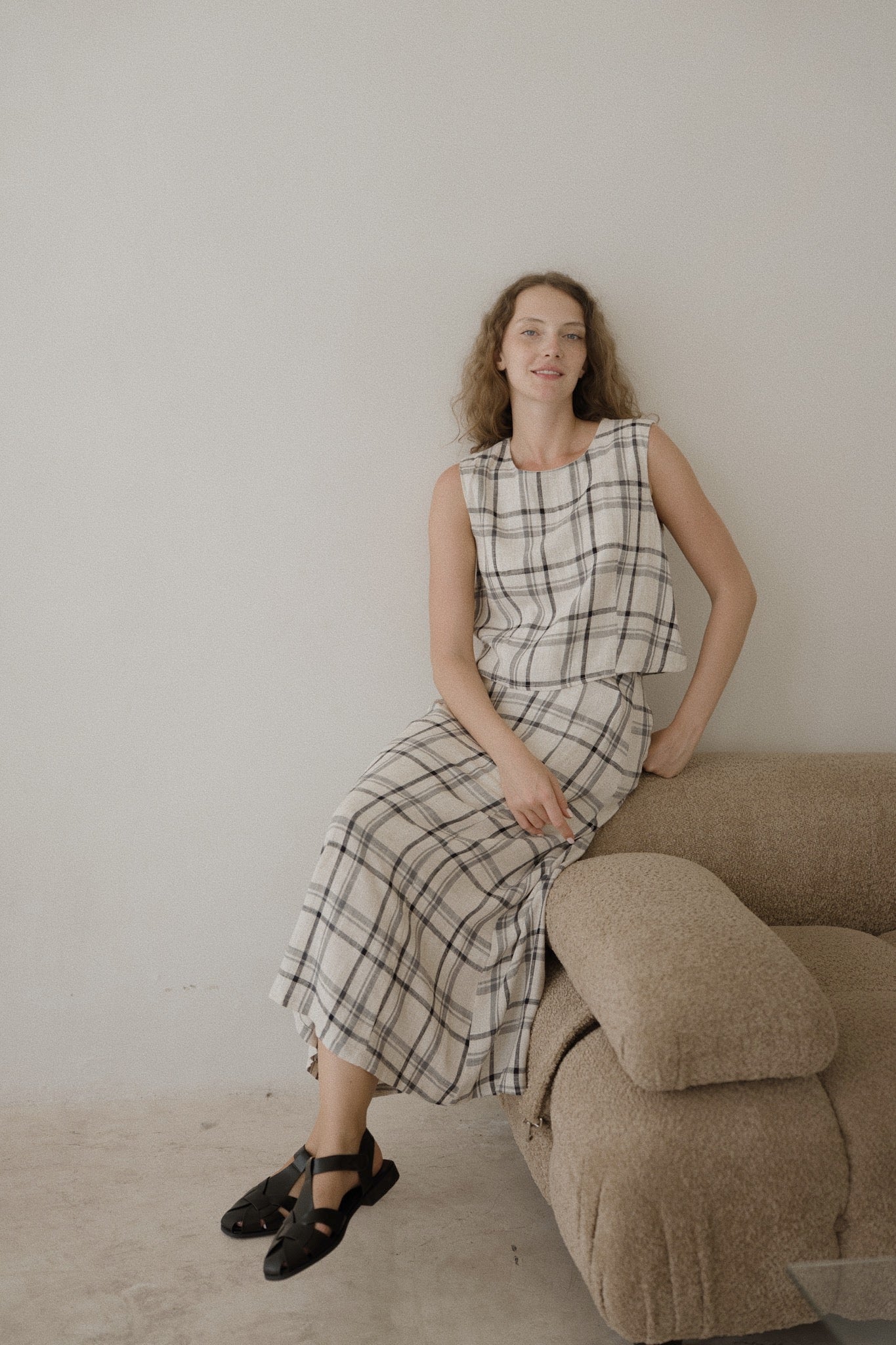 Midi Linen Skirt