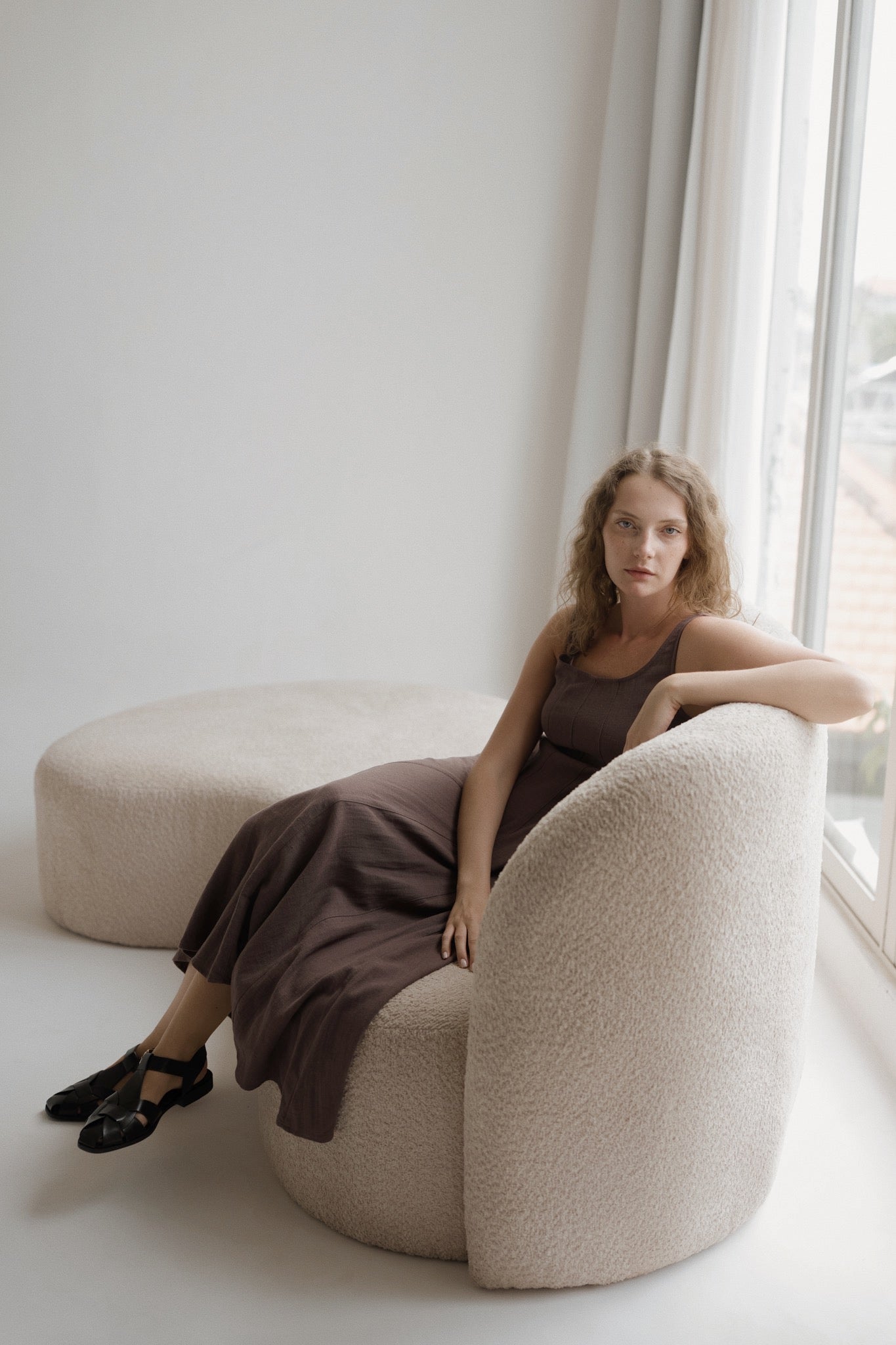 Panelled Linen Dress