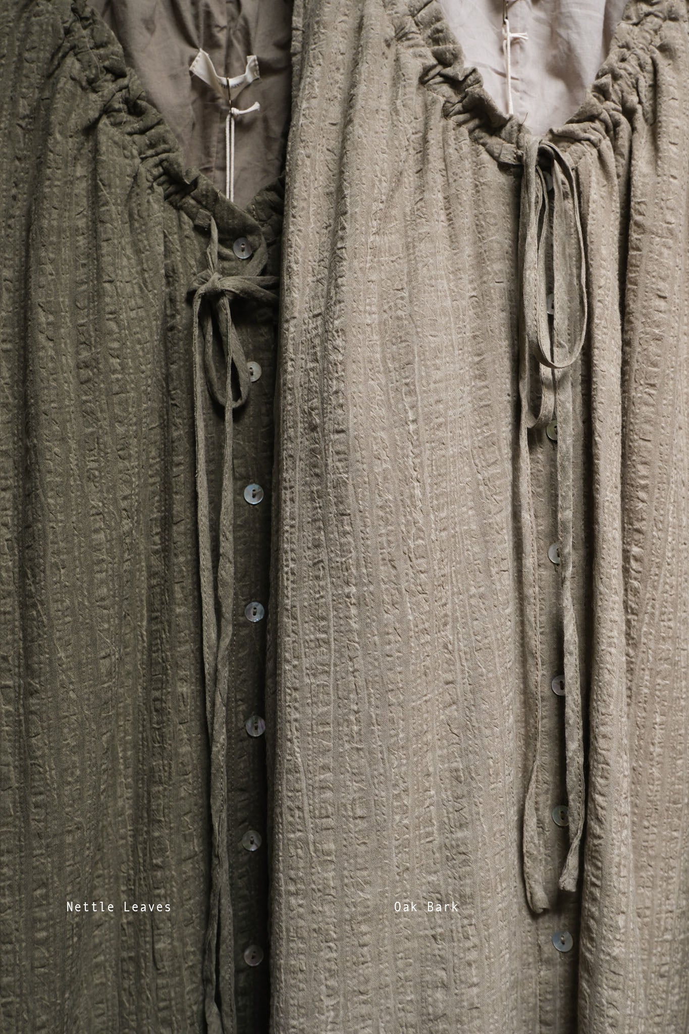 V Neck Texture Linen Dress