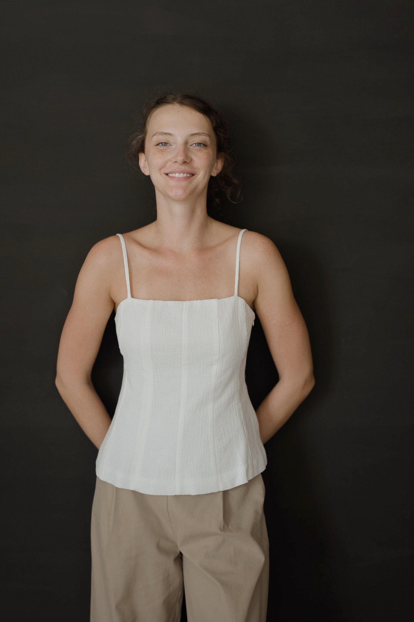 Textured Strap Top
