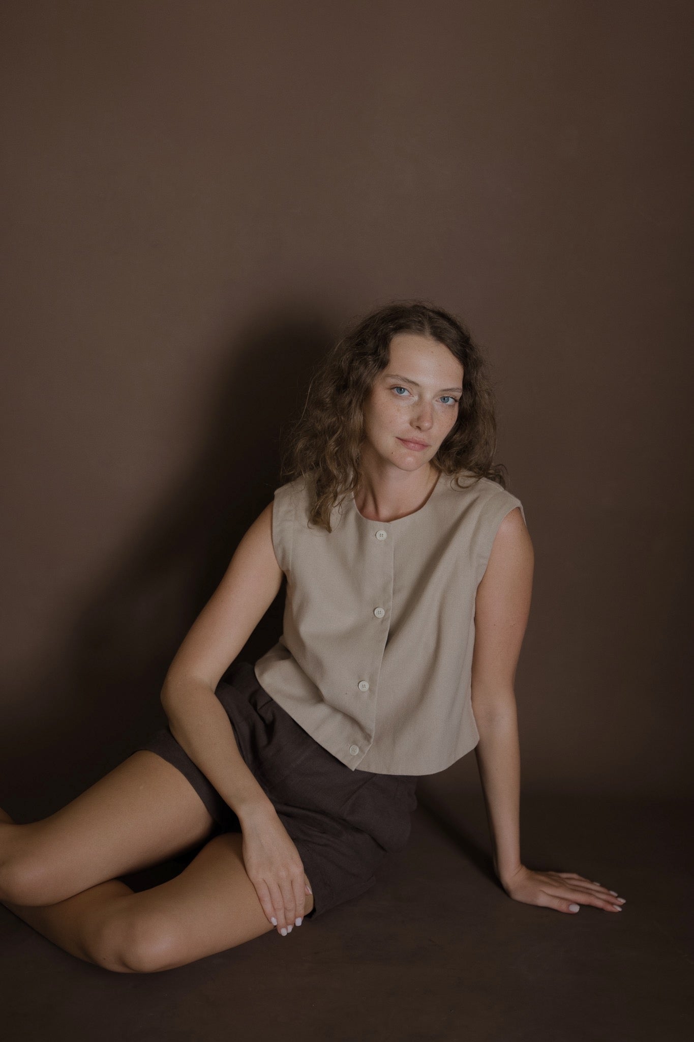 Button Linen Top
