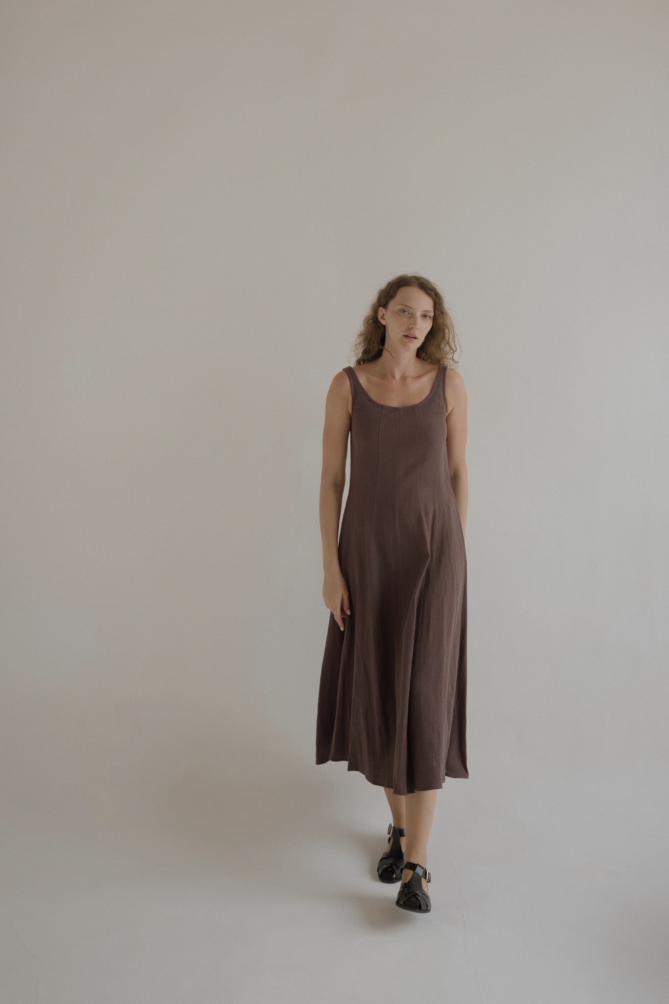 Panelled Linen Dress