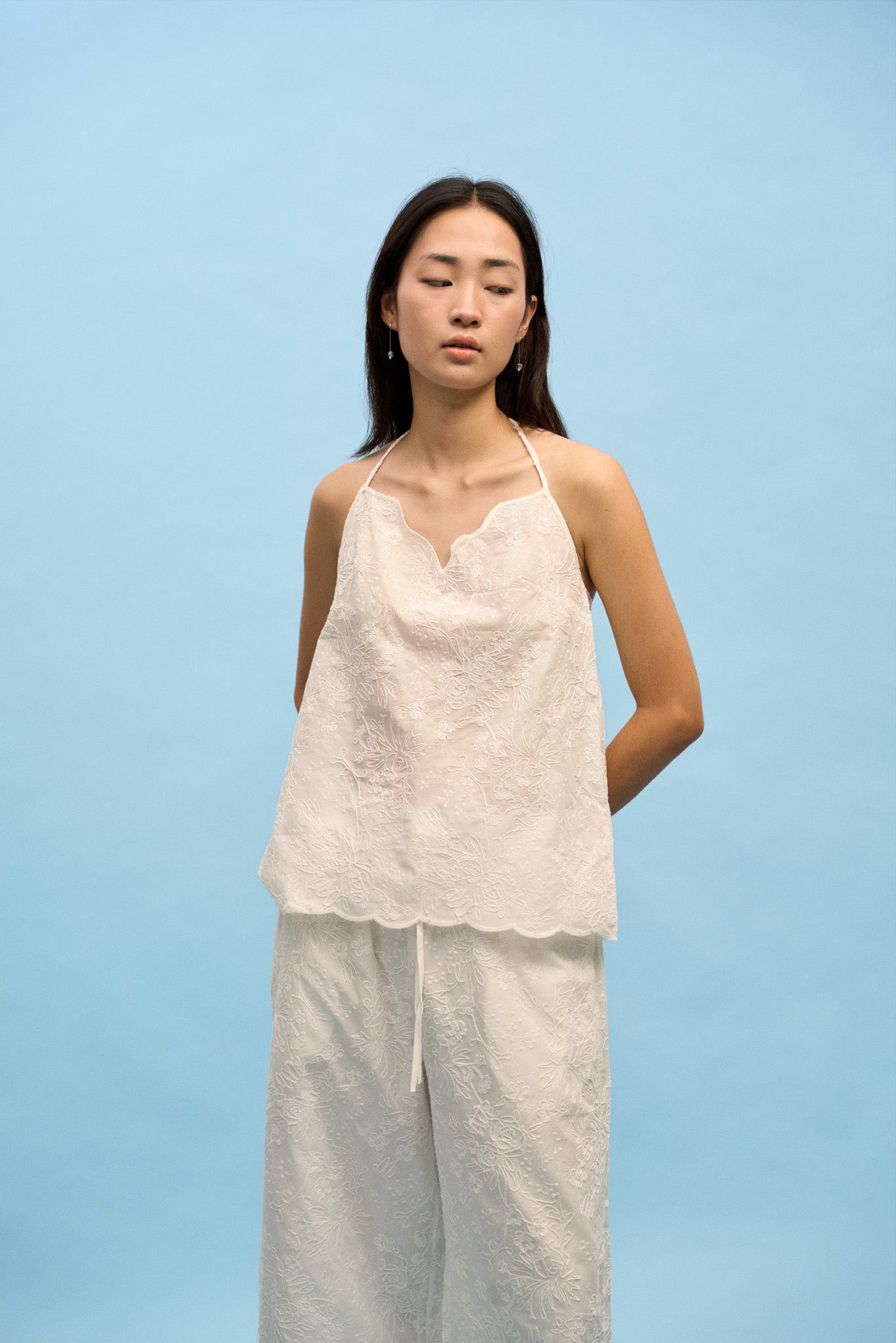 Embroidery Cotton Trousers