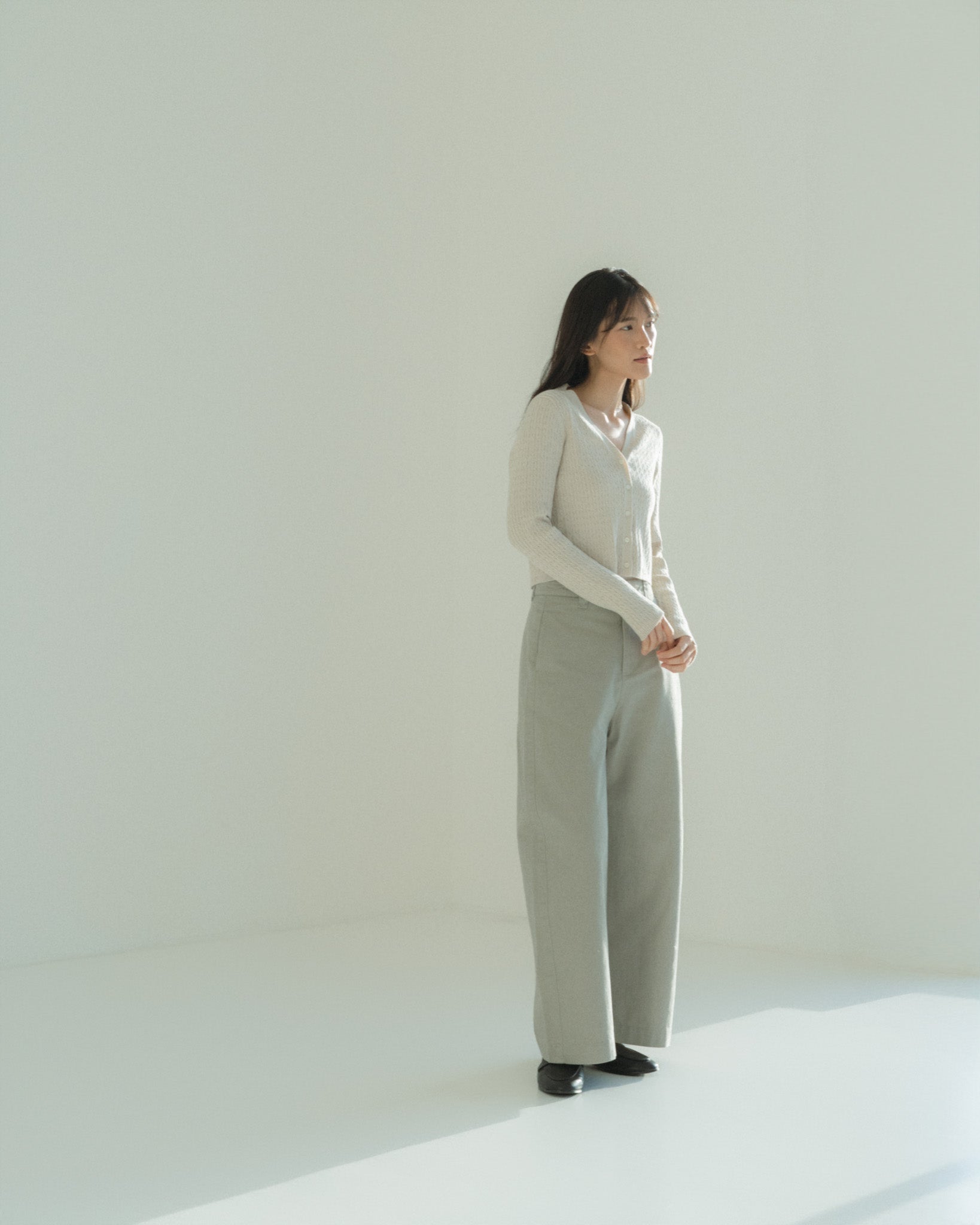 Cropped Knit Cardigan
