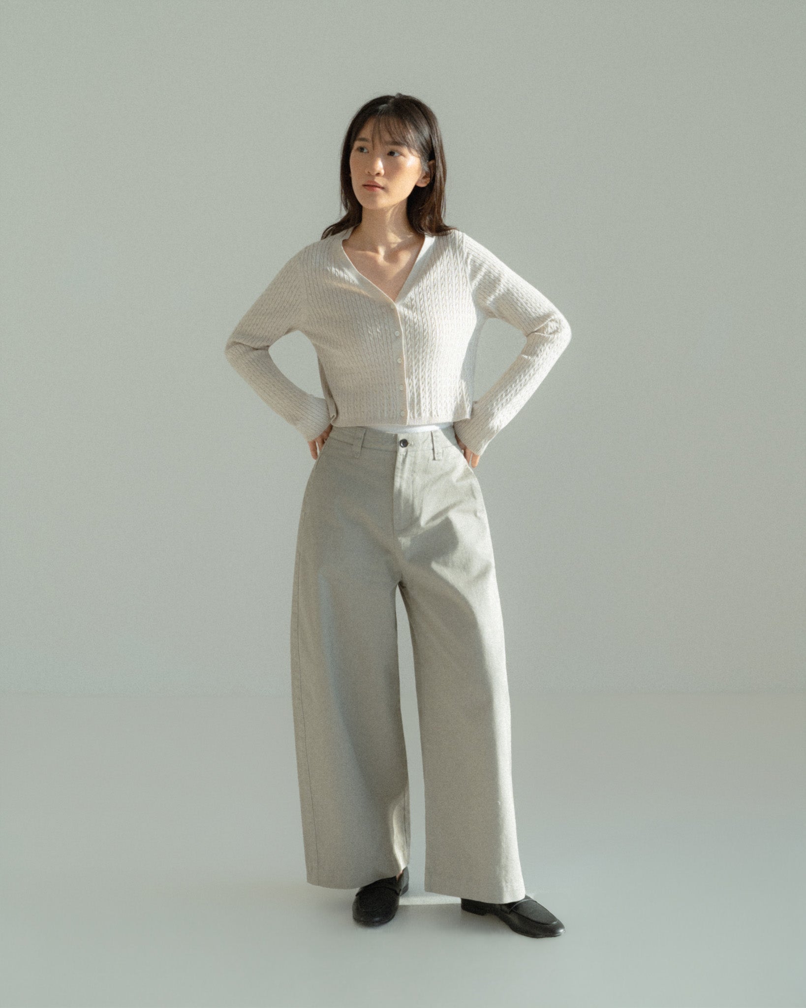 Cropped Knit Cardigan